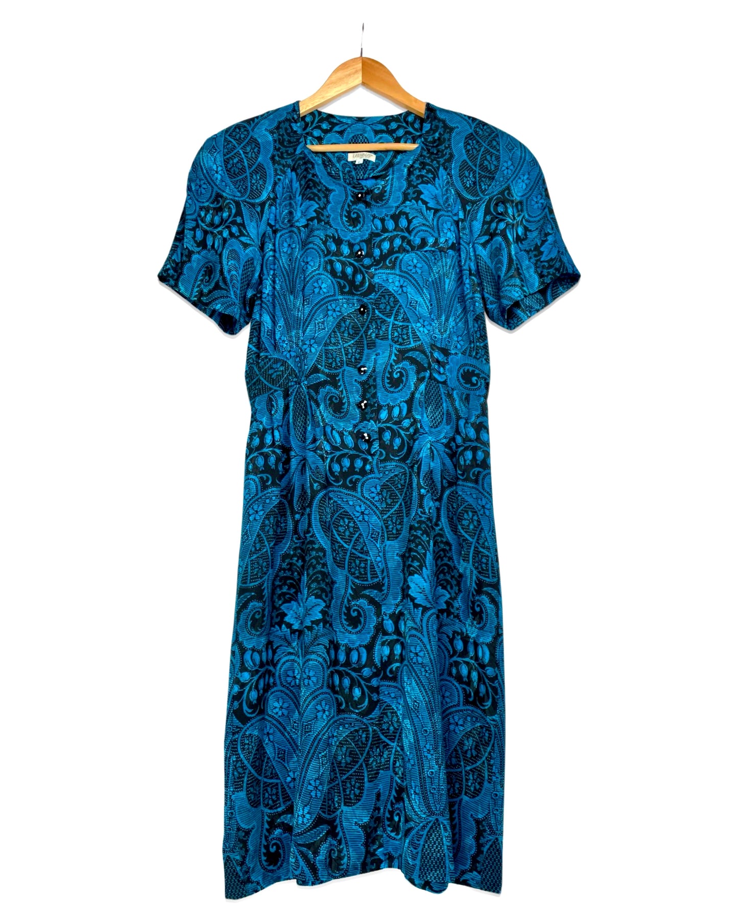 Vintage Zijden paisley jurk - S/M - Petit Paris Vintage