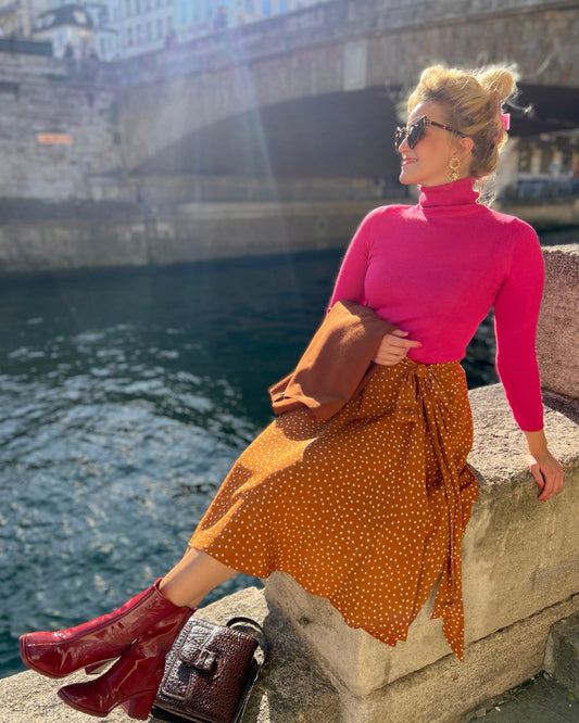 Vintage Roze coltrui - S - Petit Paris Vintage