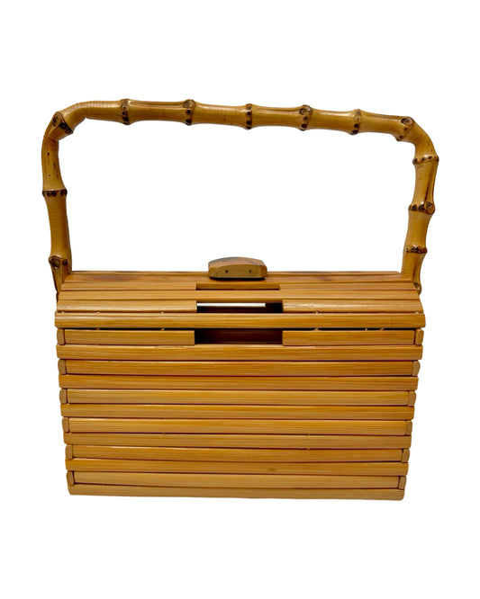 Vintage Tasje van bamboe - Petit Paris Vintage