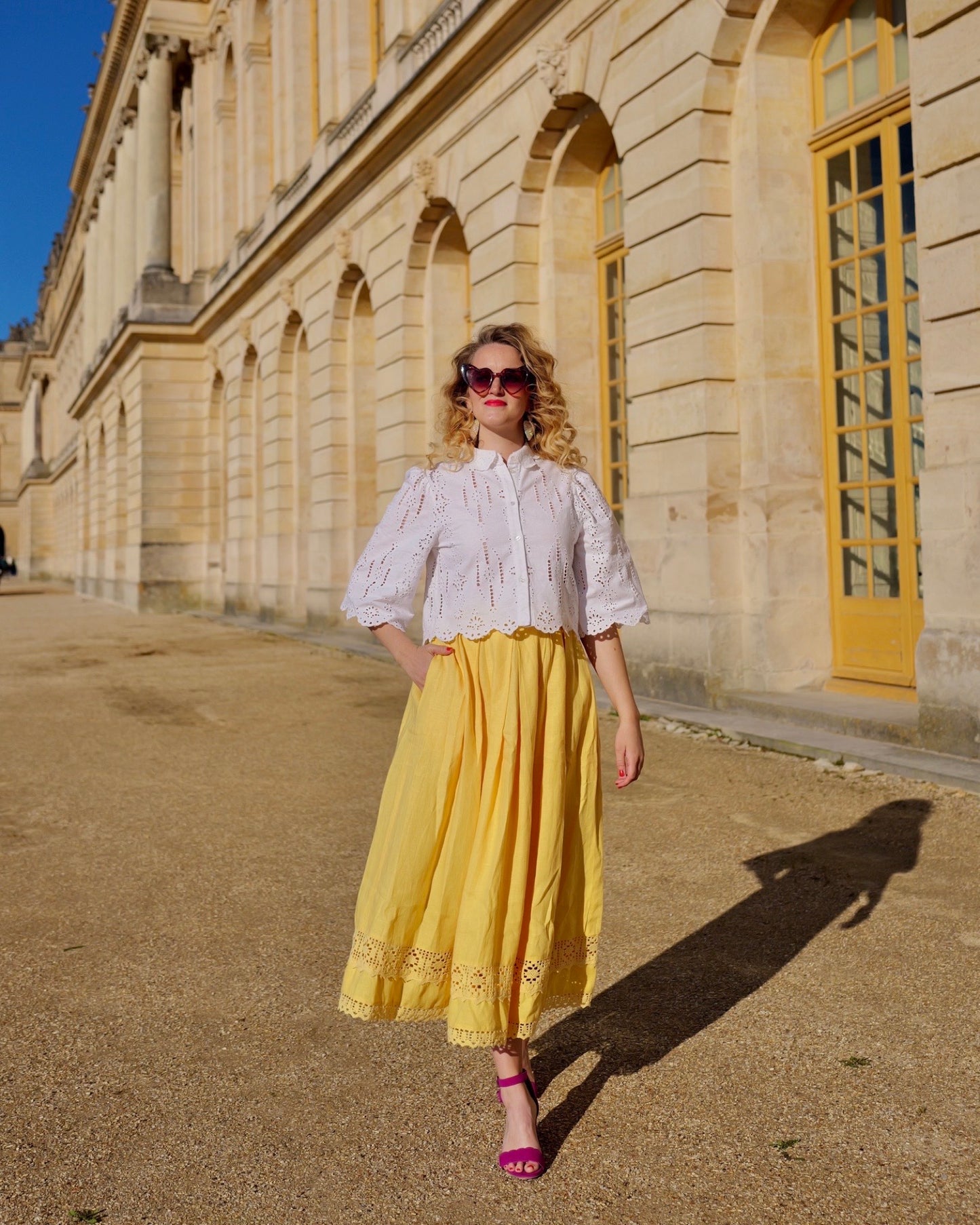 Broderie blouse - S