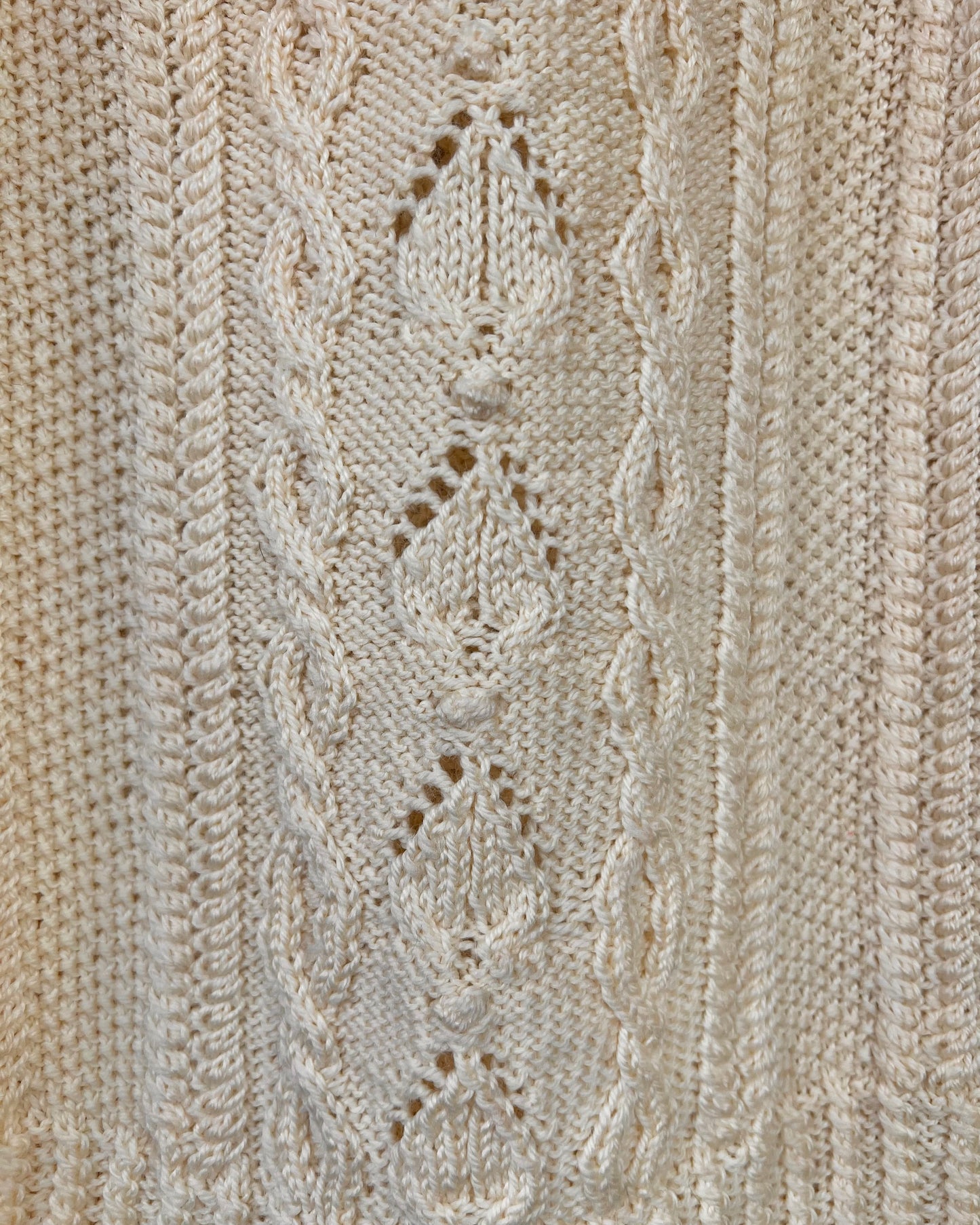 Vintage wollen kabeltrui - M/L