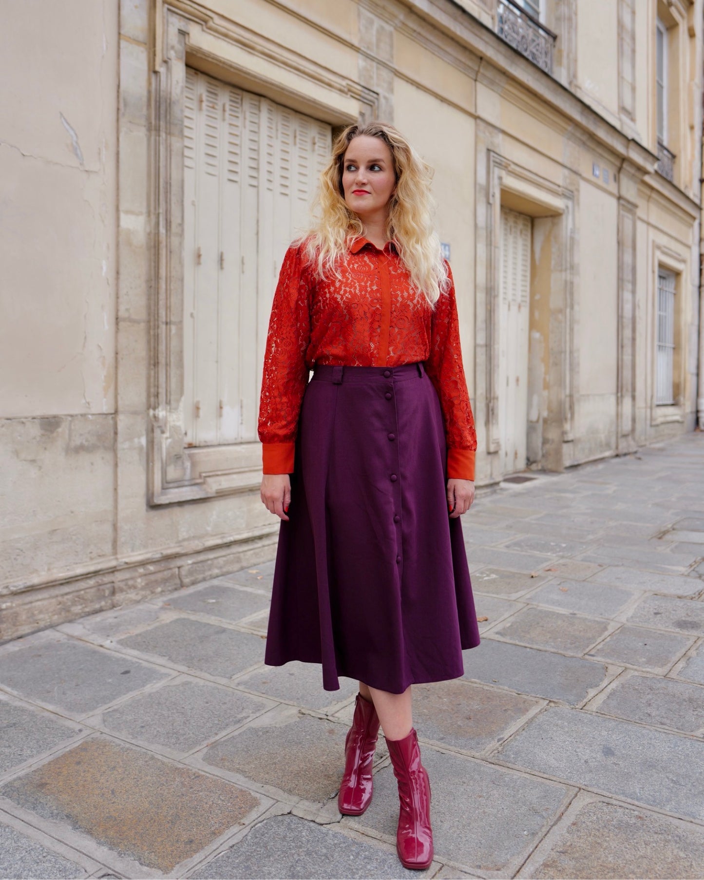 Kanten blouse - L