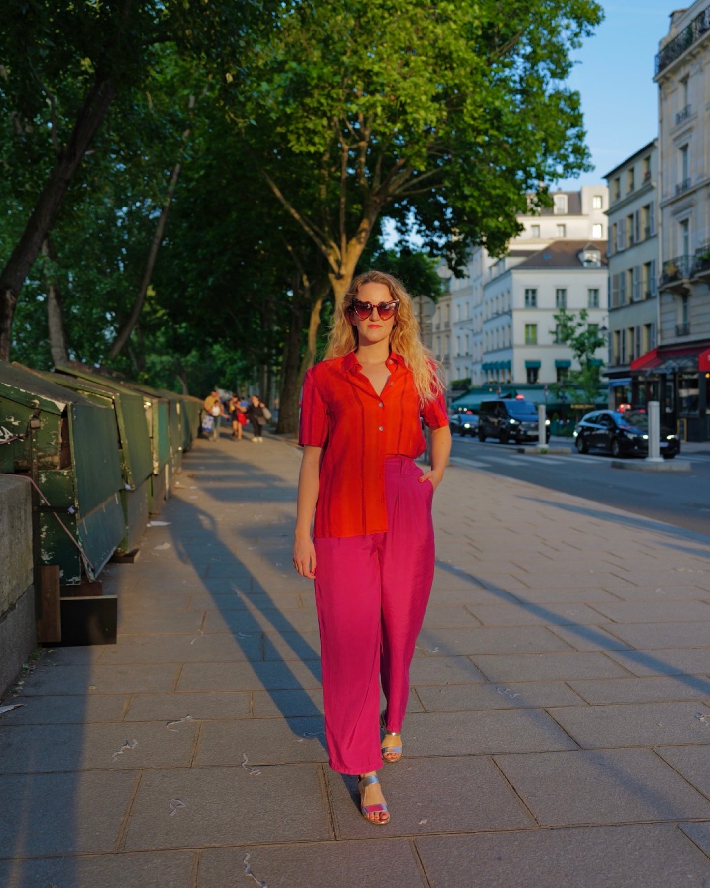 Rode blouse - M