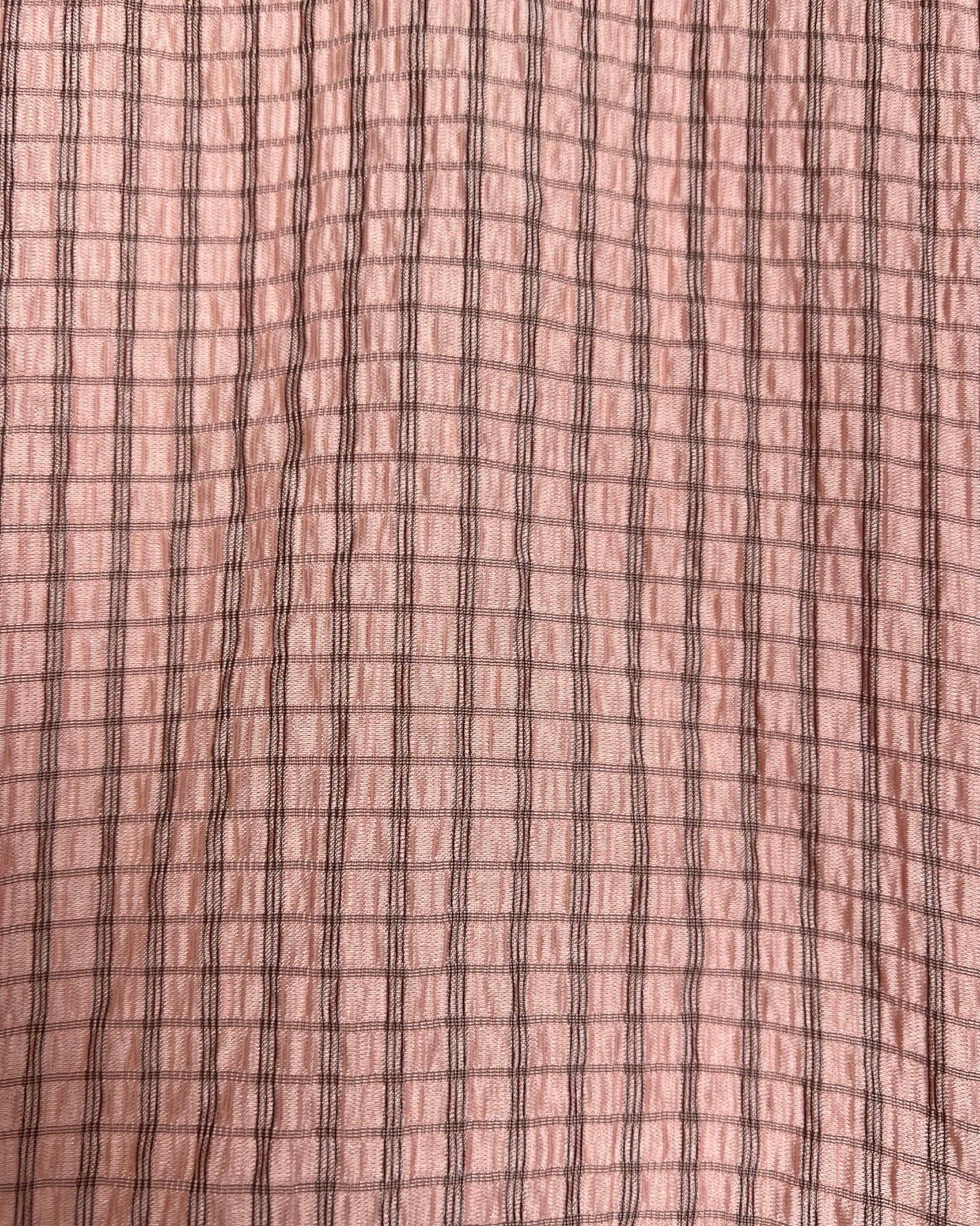 Lichtroze midi jurk met pofmouwen - M - Petit Paris Vintage