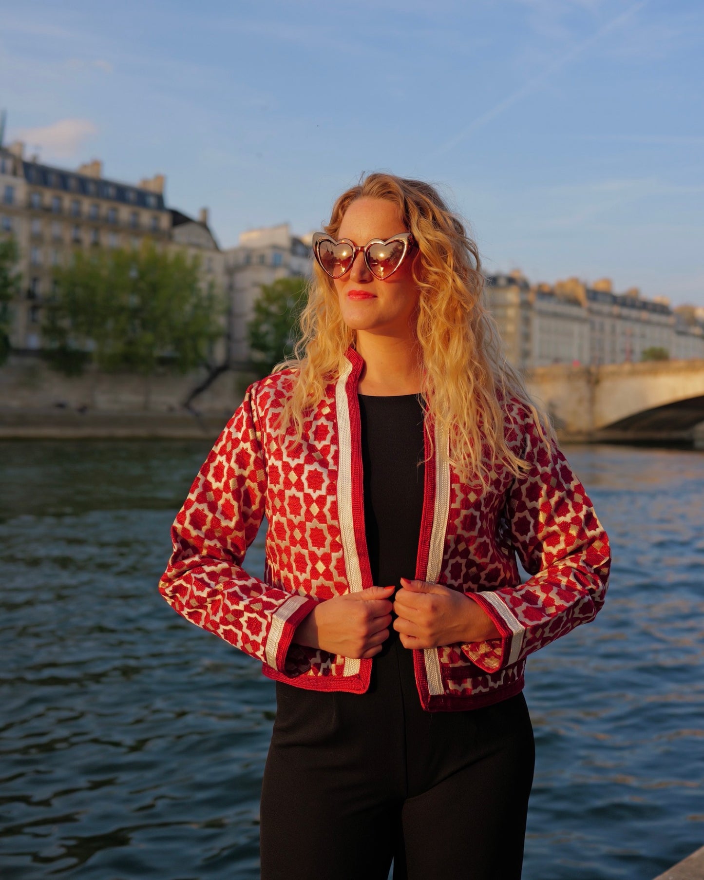 Marrakesh korte blazer rood - S/M