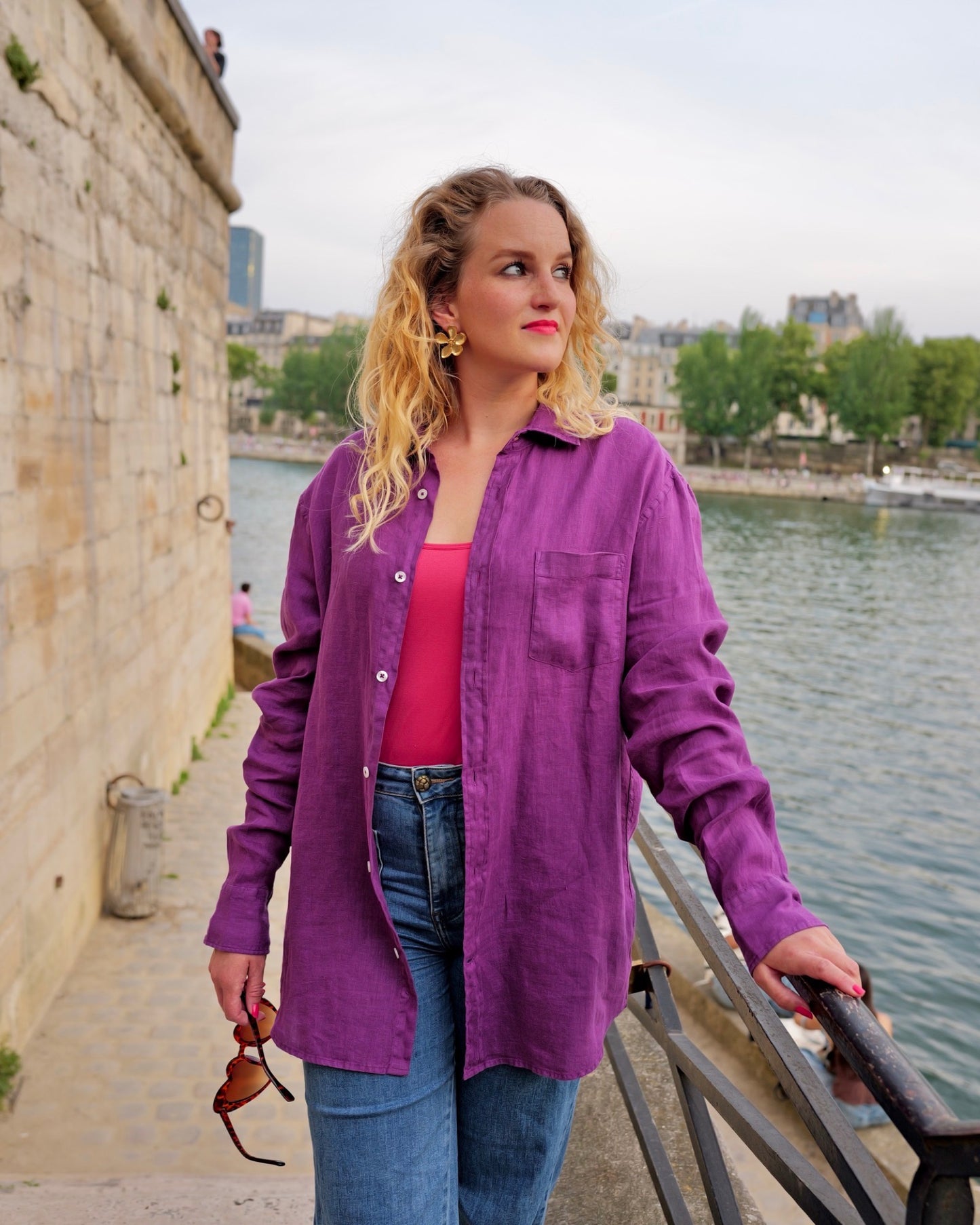 Linnen blouse - XL