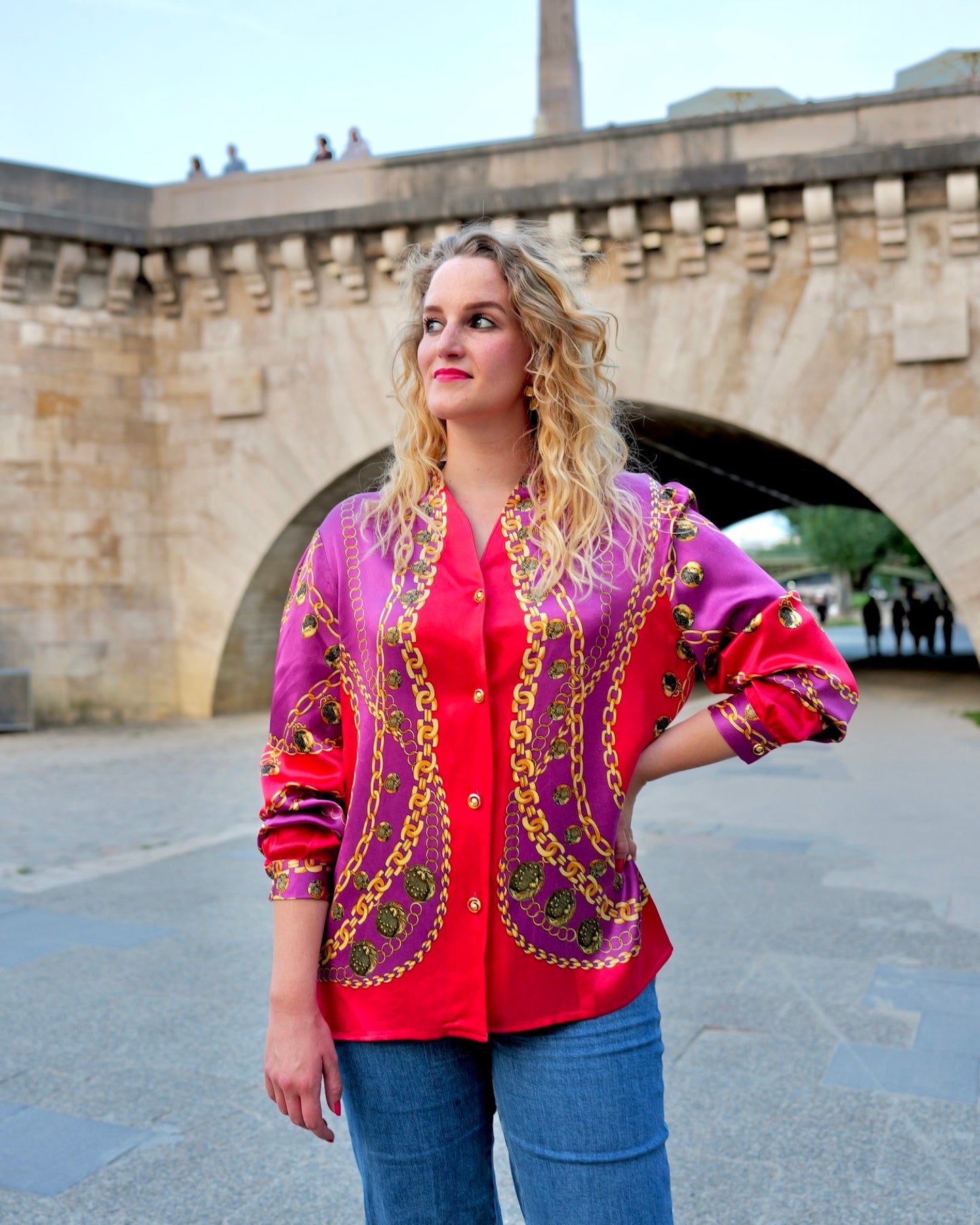 Jewel print blouse - XL
