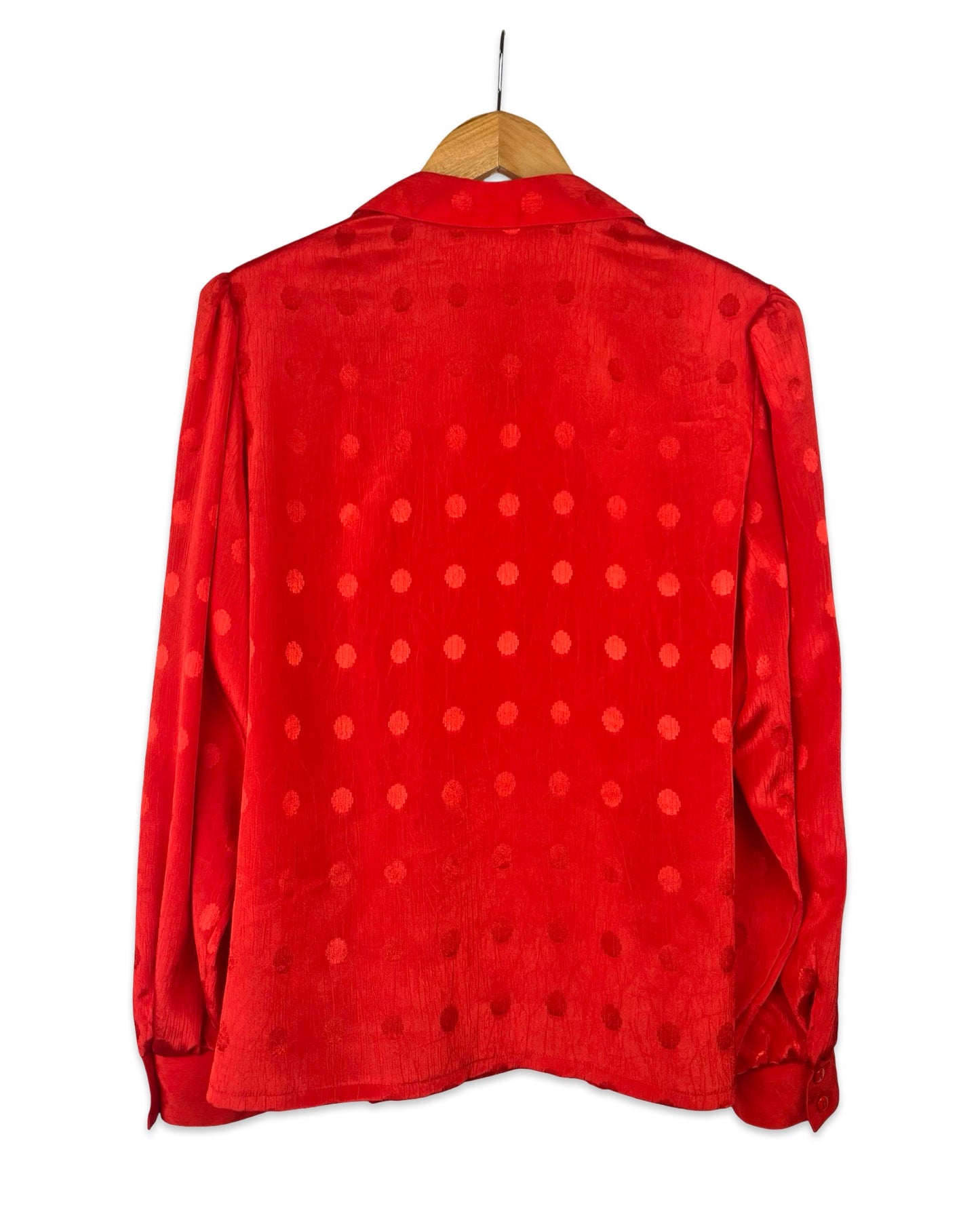 Rode blouse met stippen - XL