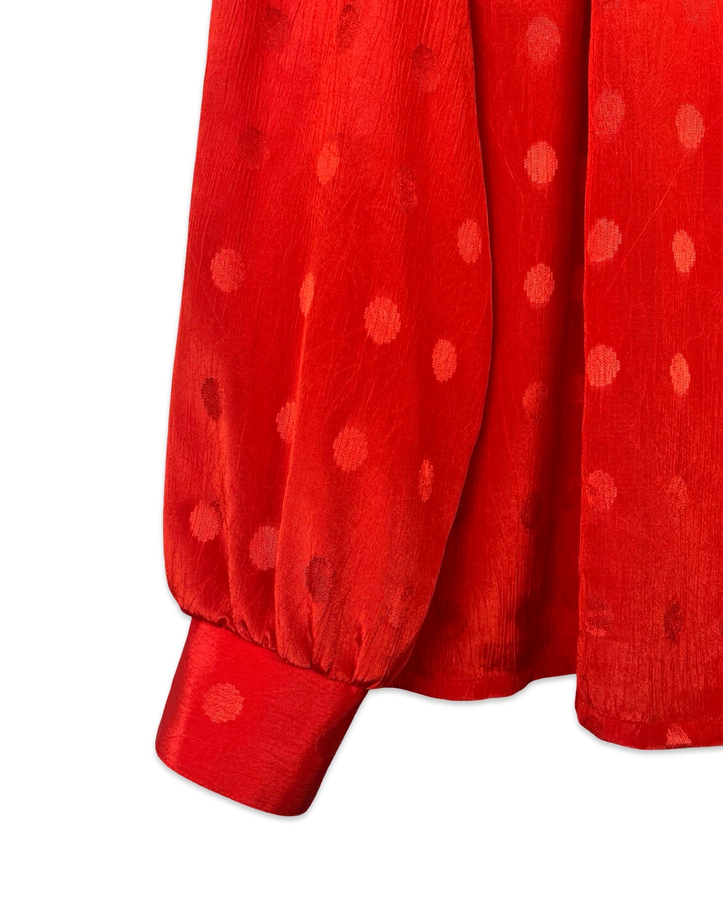 Rode blouse met stippen - XL