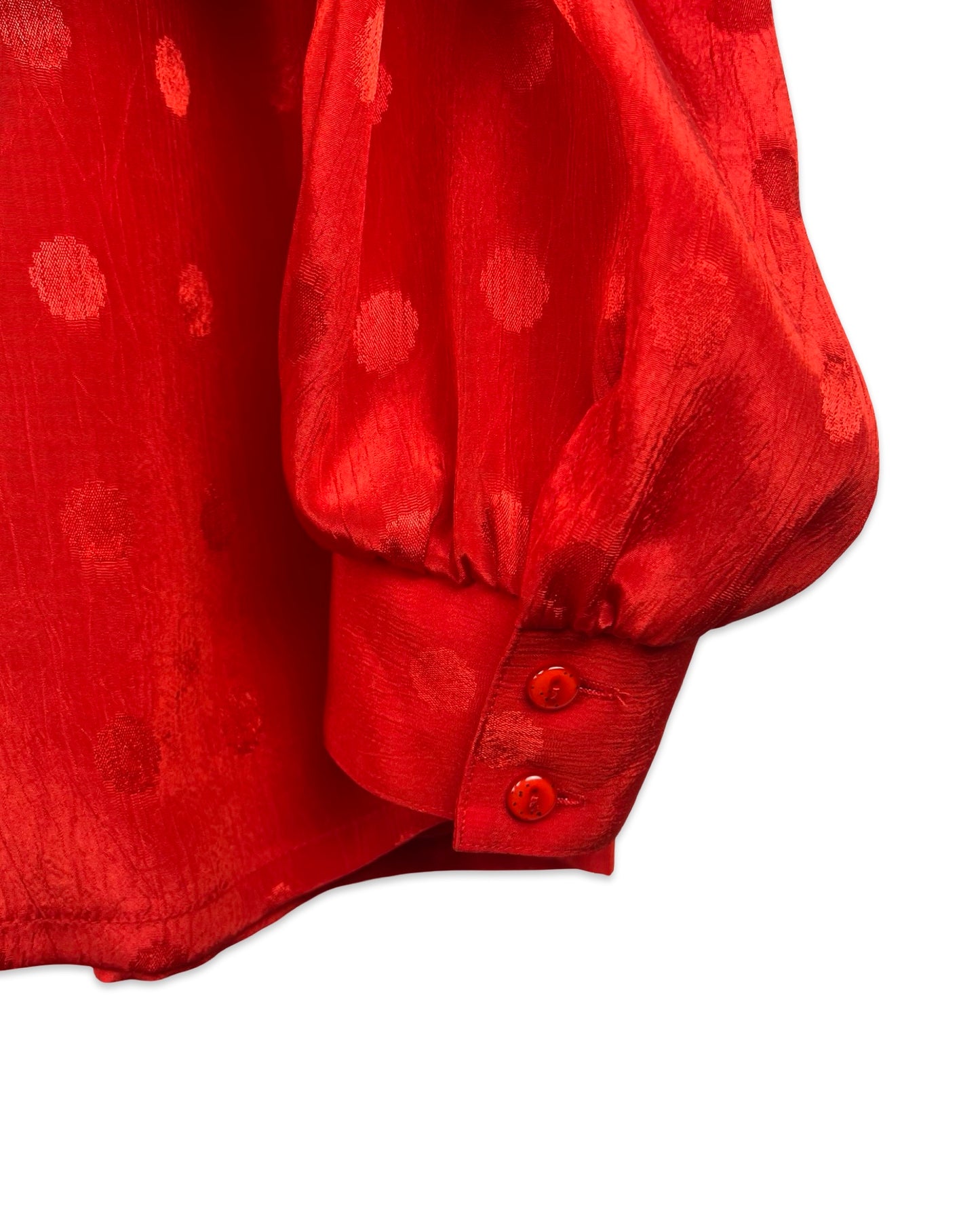 Rode blouse met stippen - XL