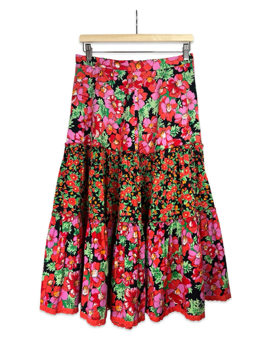 Strokenrok met bloemen - S/M