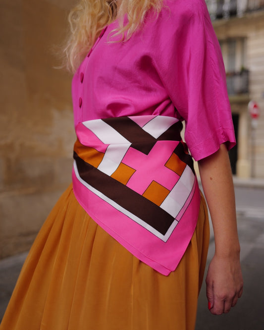 Sjaaltje met retroprint - One size