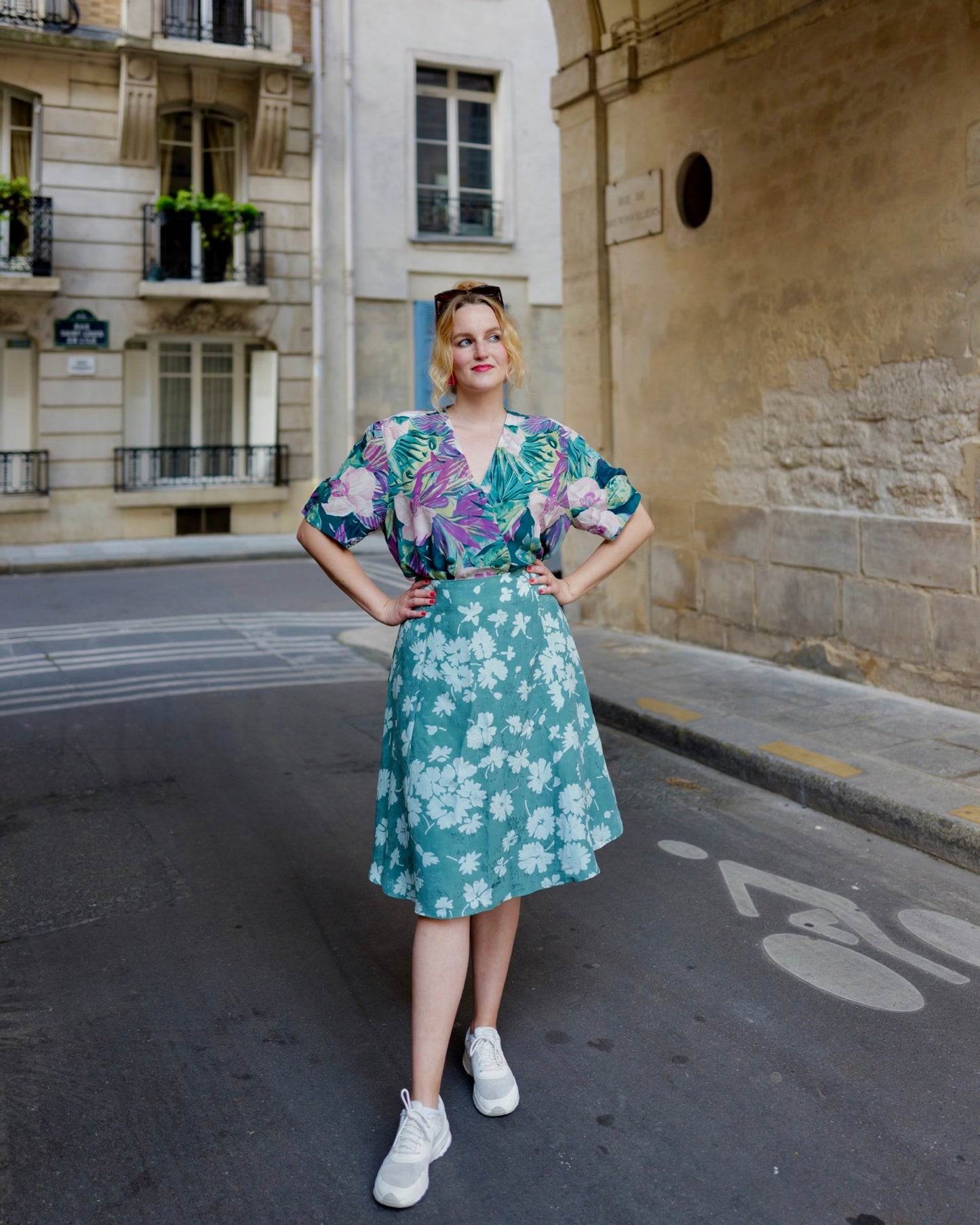 Vintage Bloemenrok - L - Petit Paris Vintage