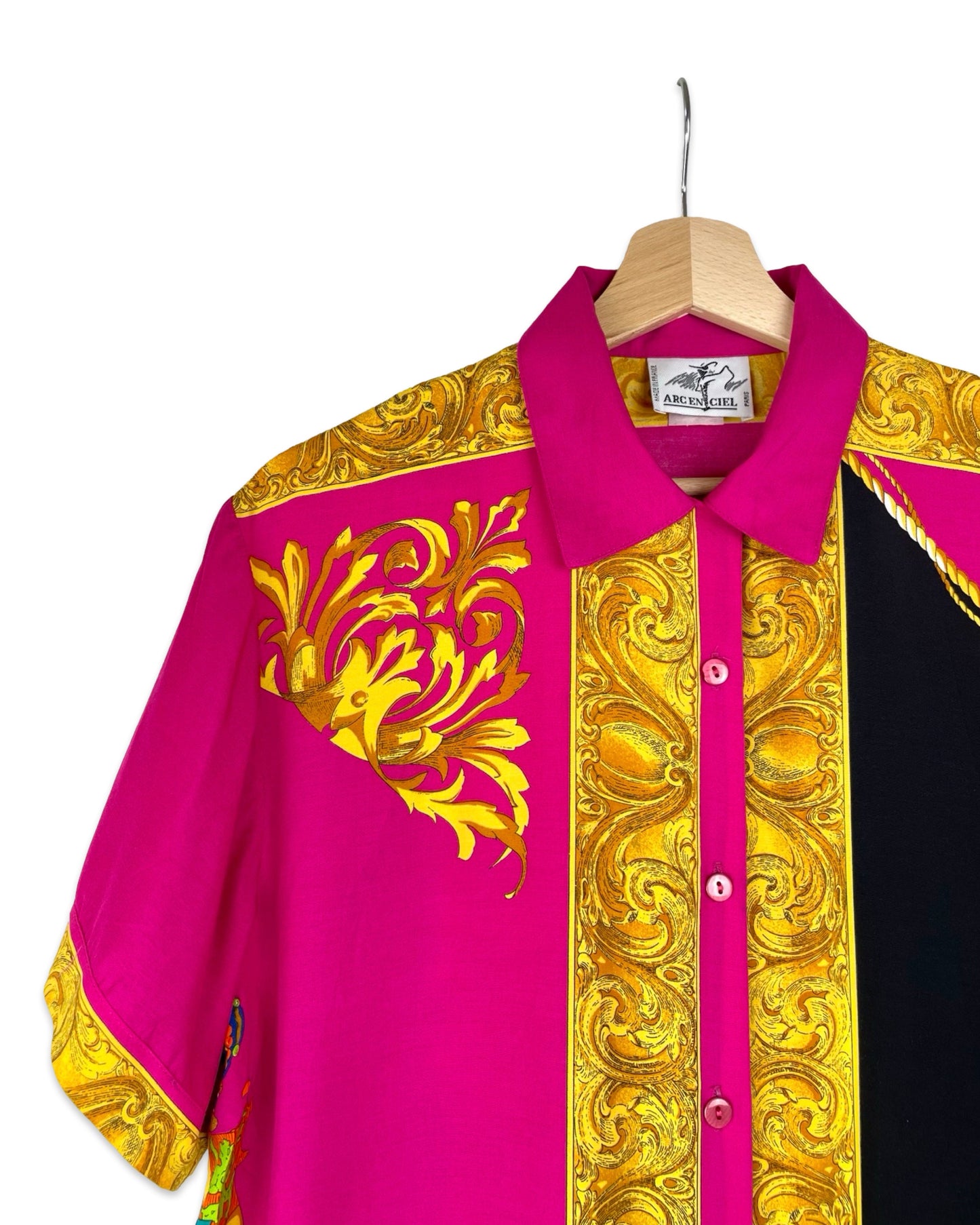 Vintage Colourblock blouse - L - Petit Paris Vintage
