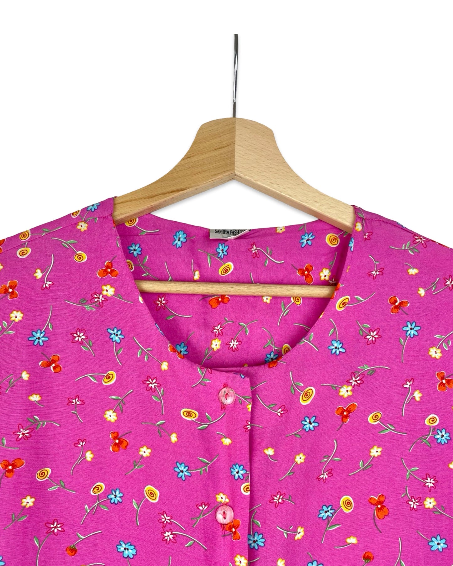 Vintage Blouse met bloemen - L - Petit Paris Vintage