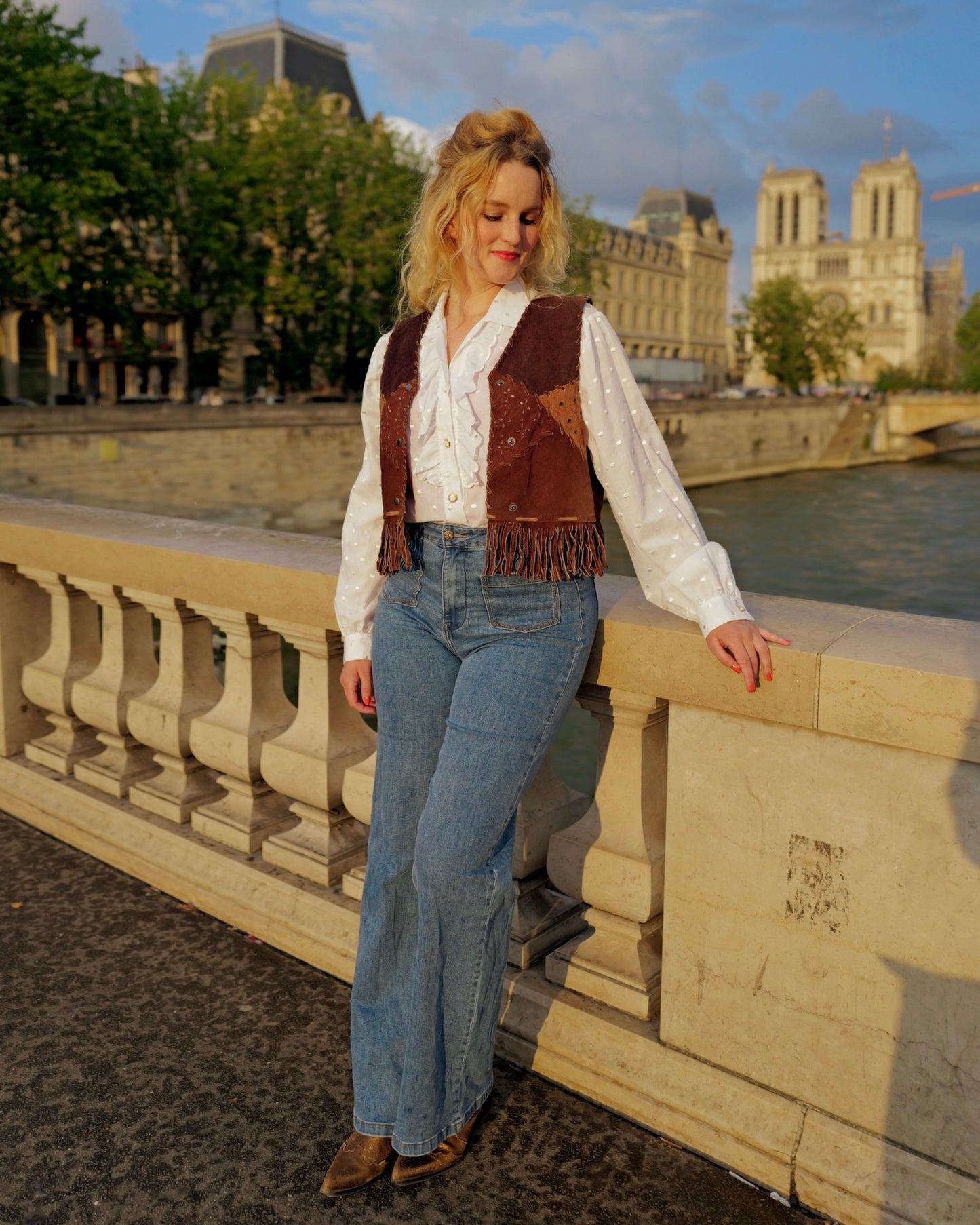 Vintage Vintage western gilet - S - Petit Paris Vintage