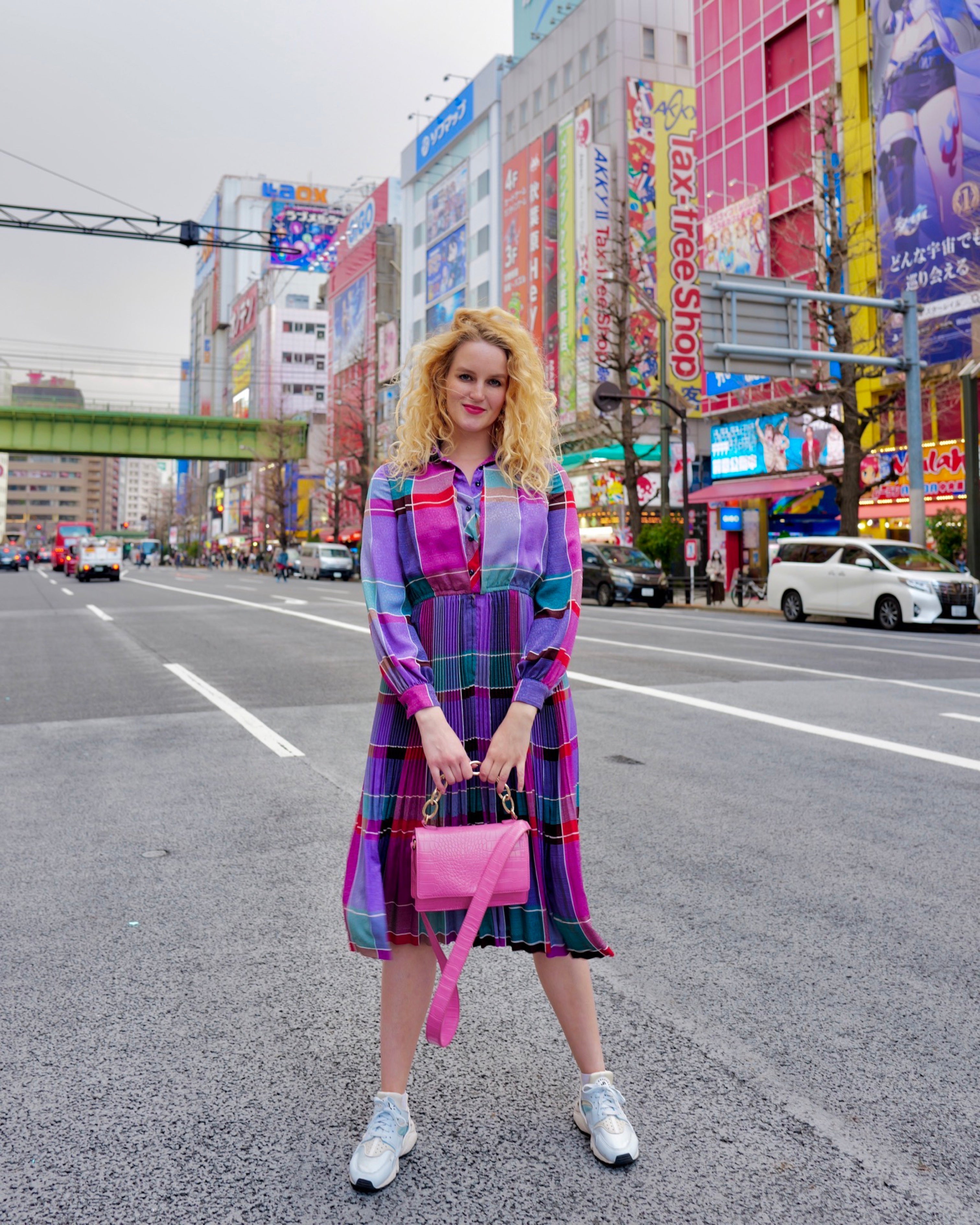 Vintage Colourblock jurk - S - Petit Paris Vintage