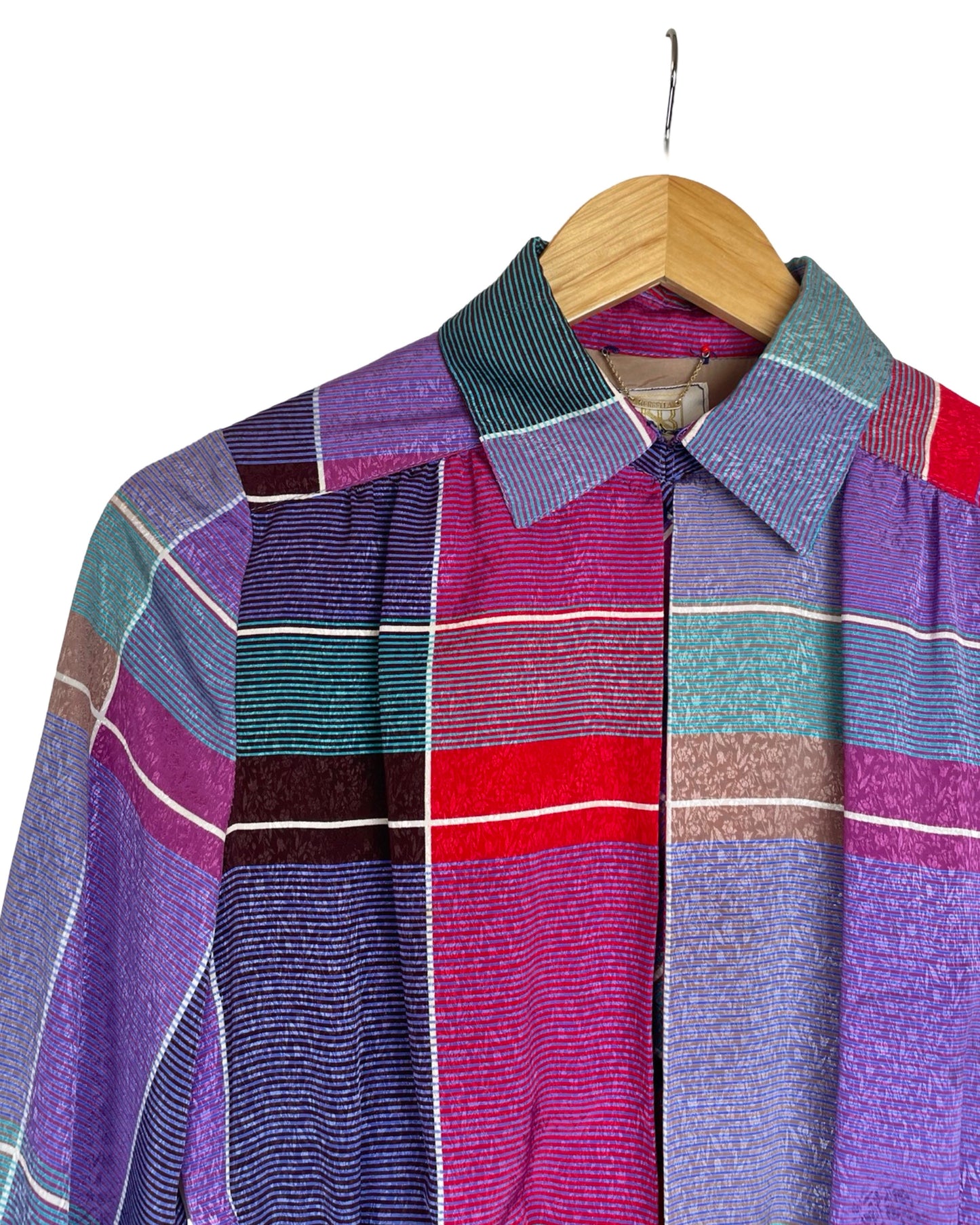 Vintage Colourblock jurk - S - Petit Paris Vintage