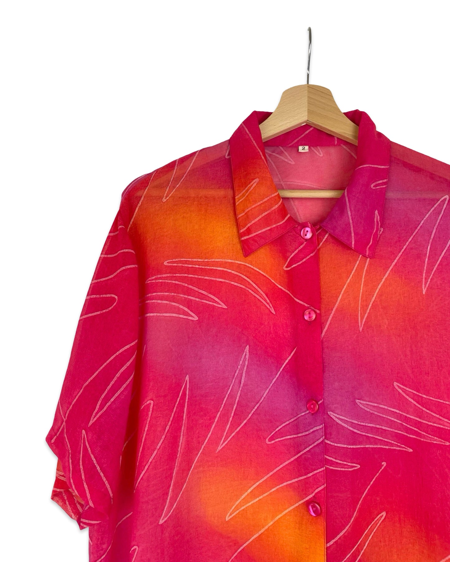 Vintage Kleurrijke blouse - XL - Petit Paris Vintage