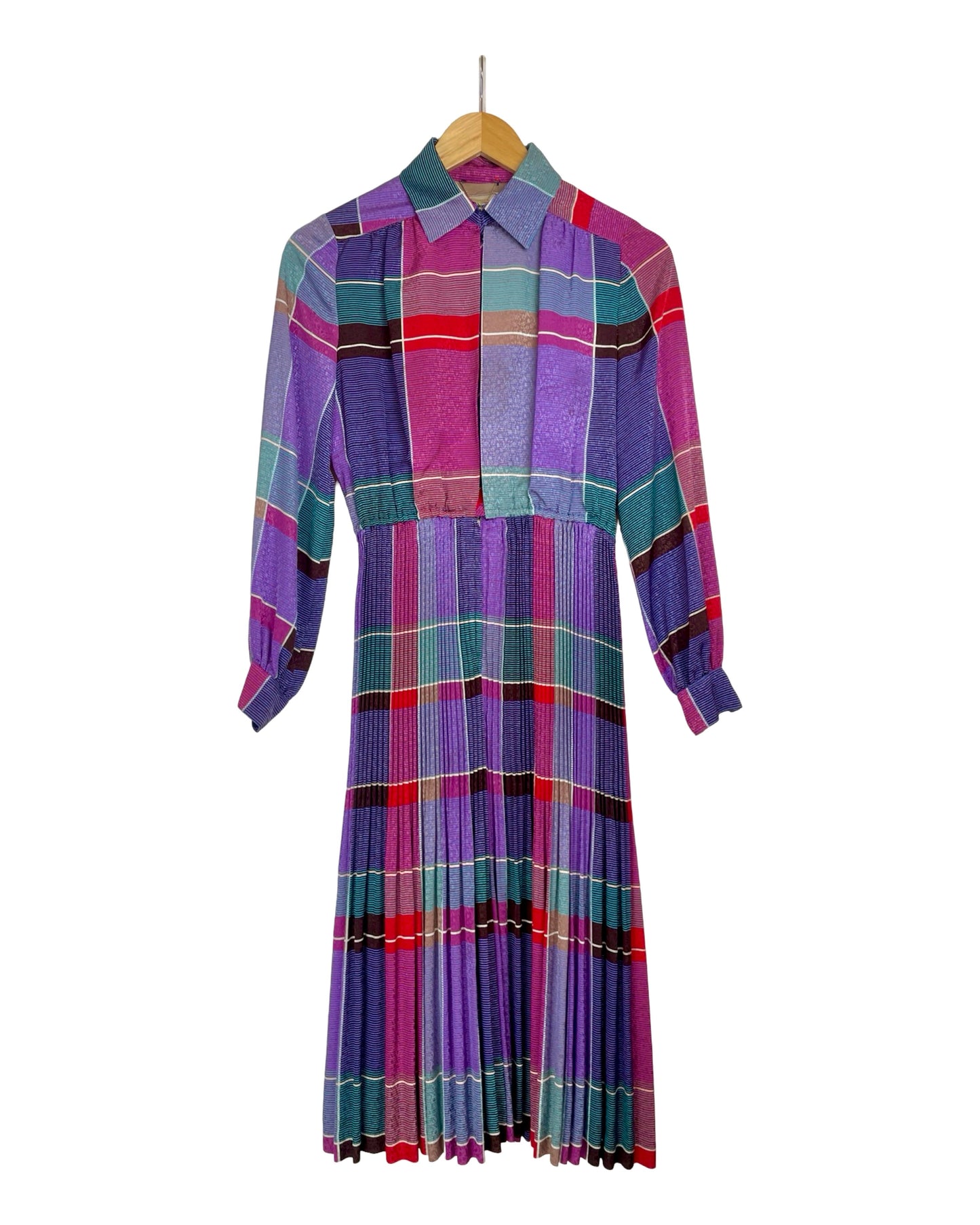 Vintage Colourblock jurk - S - Petit Paris Vintage