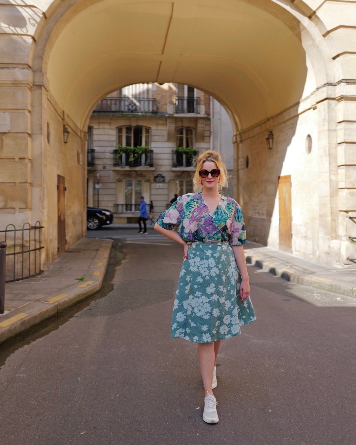 Vintage Bloemenrok - L - Petit Paris Vintage