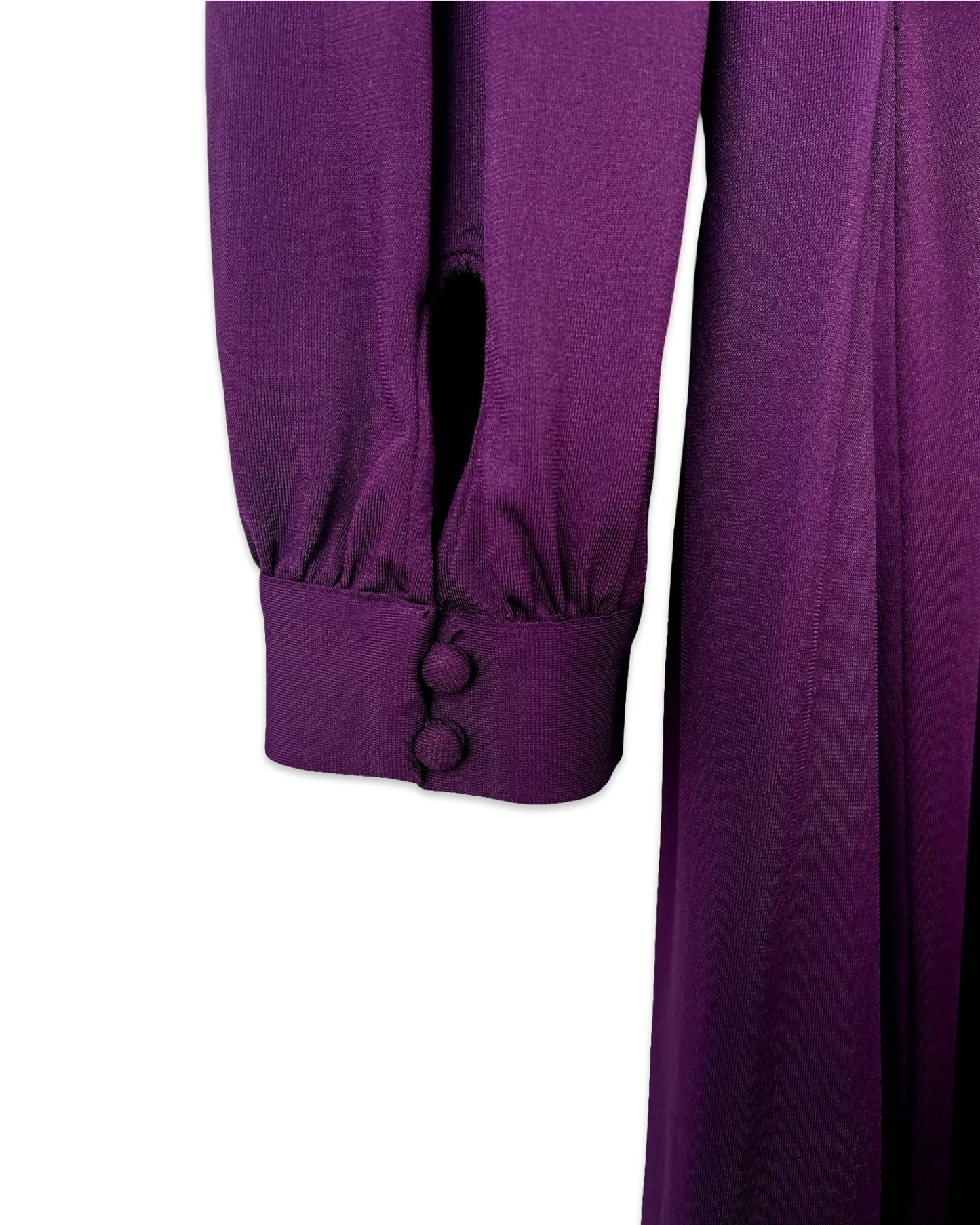 Paarse stretchjurk met striklinten - XL