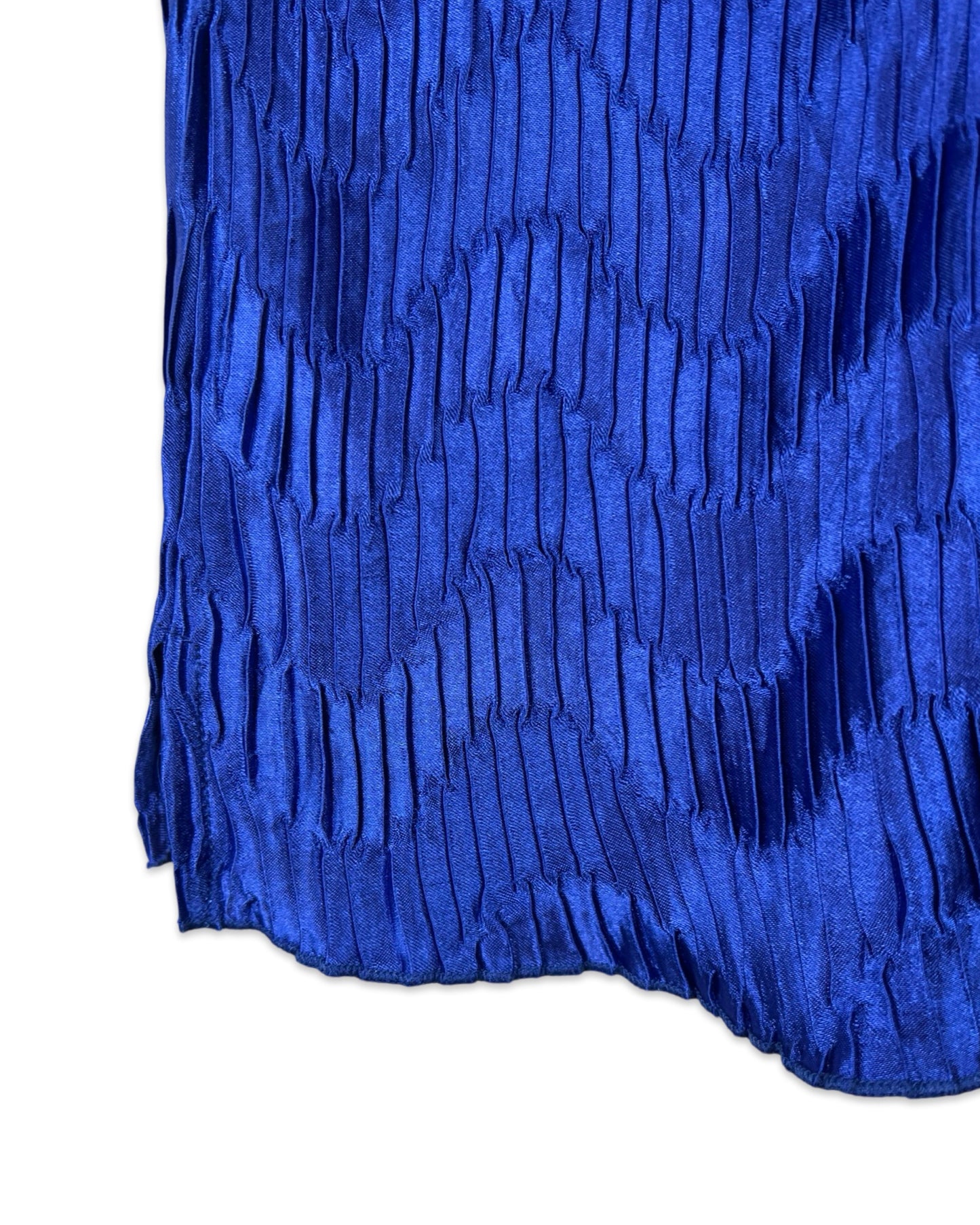 Kobaltblauwe vintage plissétop - XL