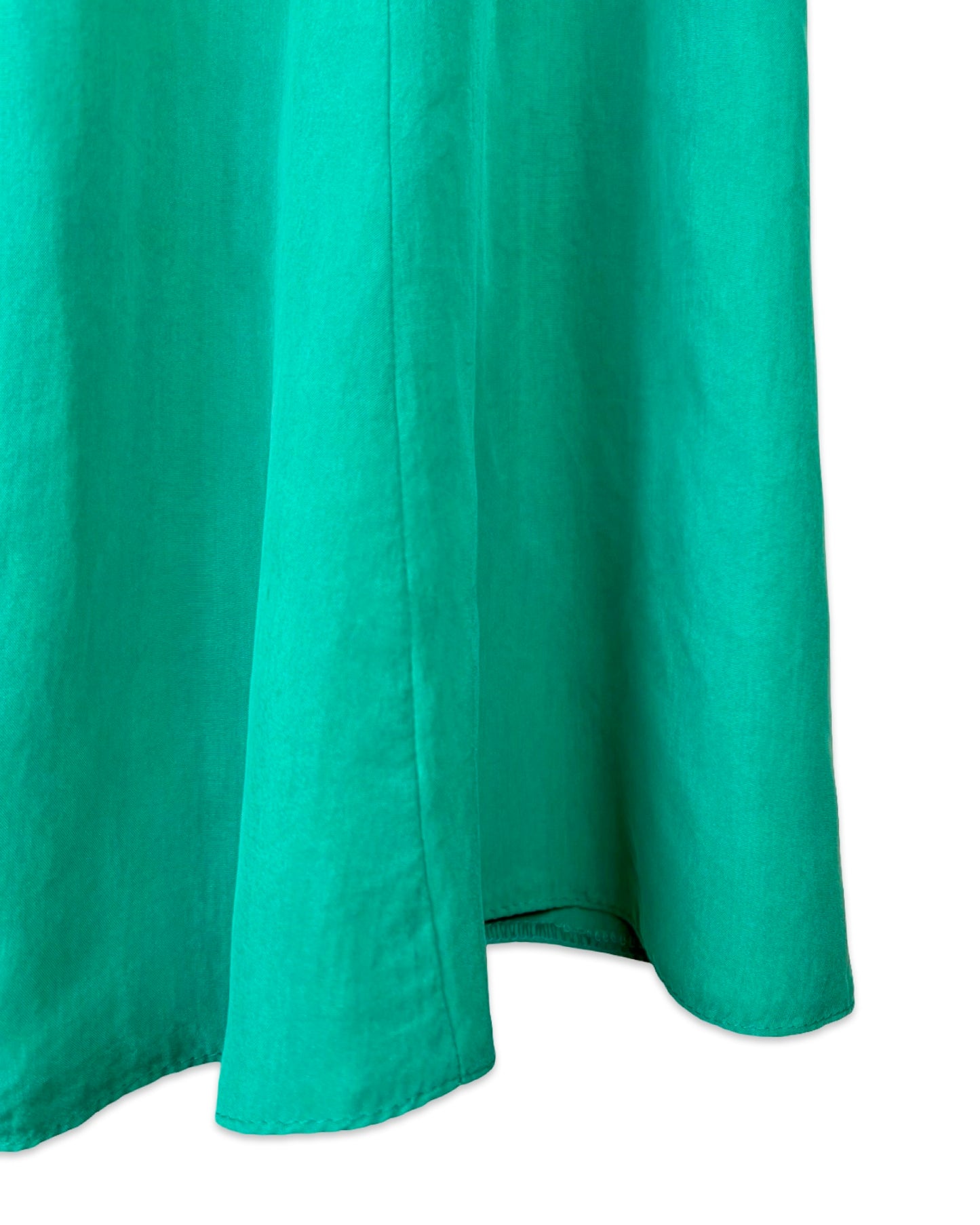Turquoise zijden rok - L