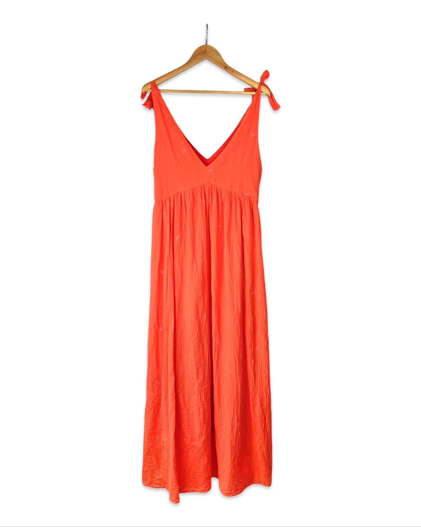 Koraal maxi jurk - L