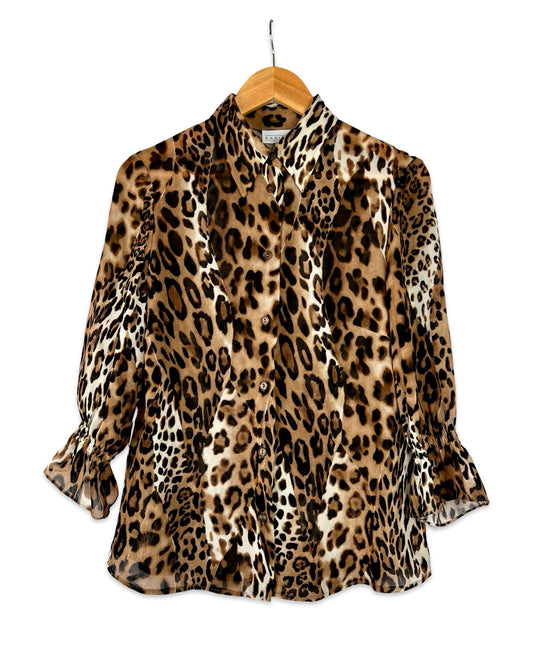 Leopard viscose blouse - S/M