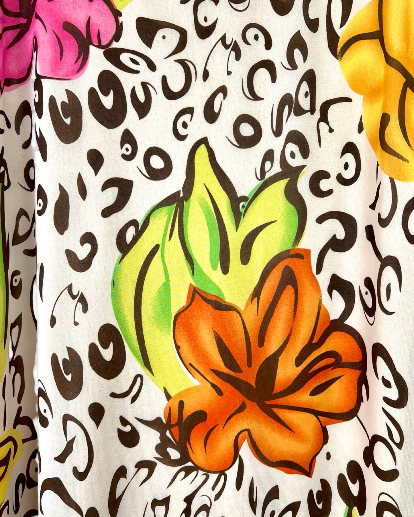 Vintage jurk met print - L