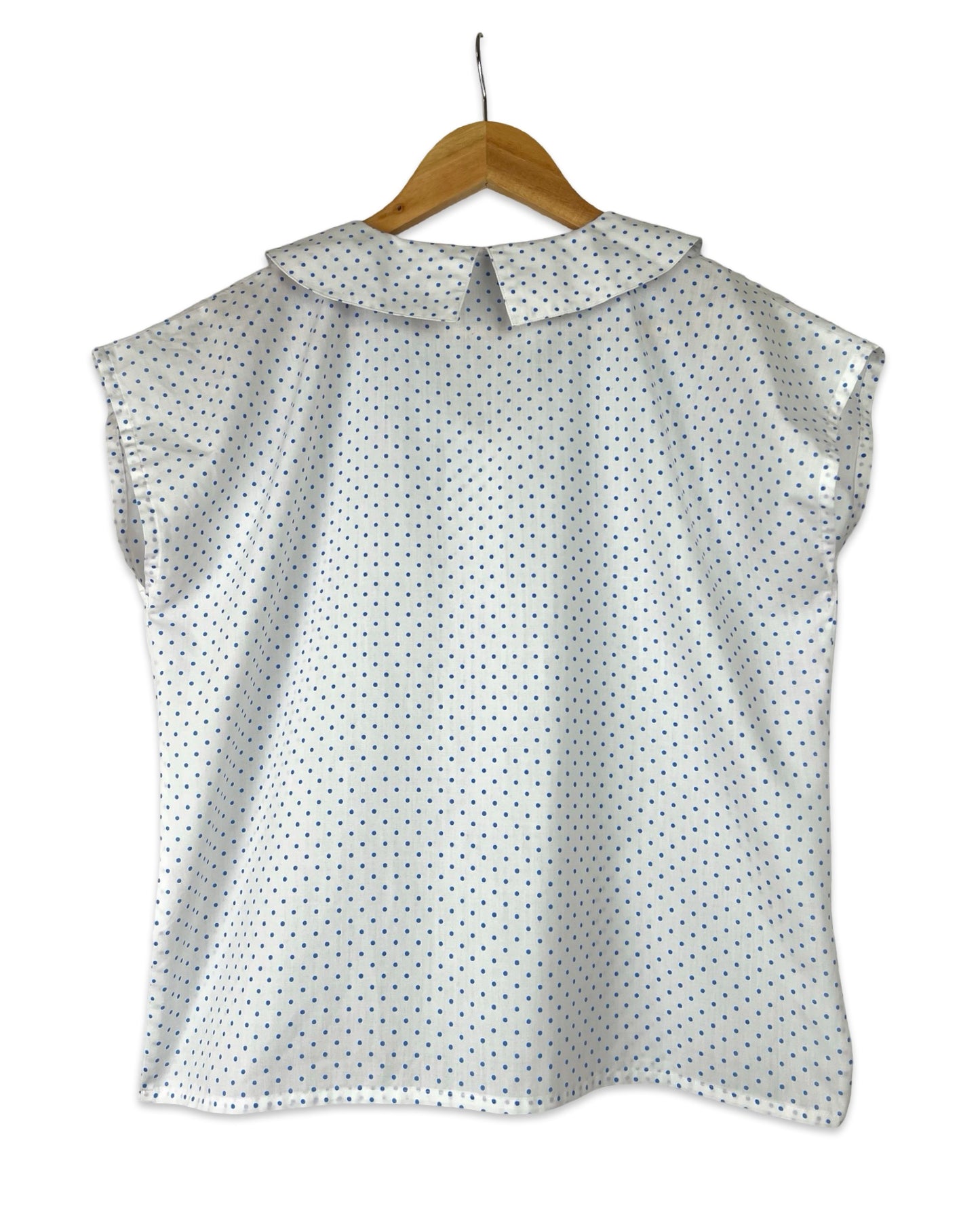 Vintage blouse met stippen - S