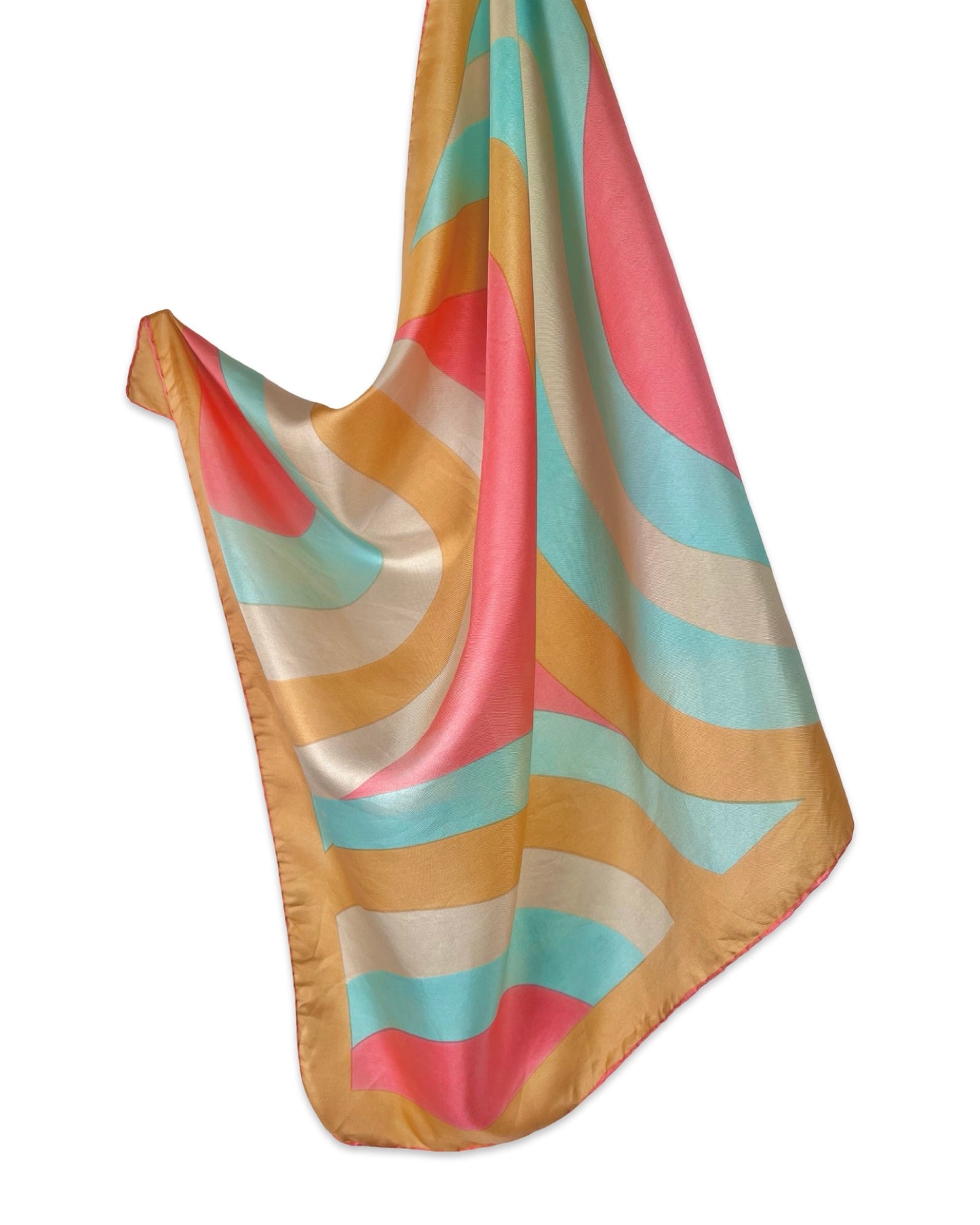Zijden sjaal met retroprint - One size