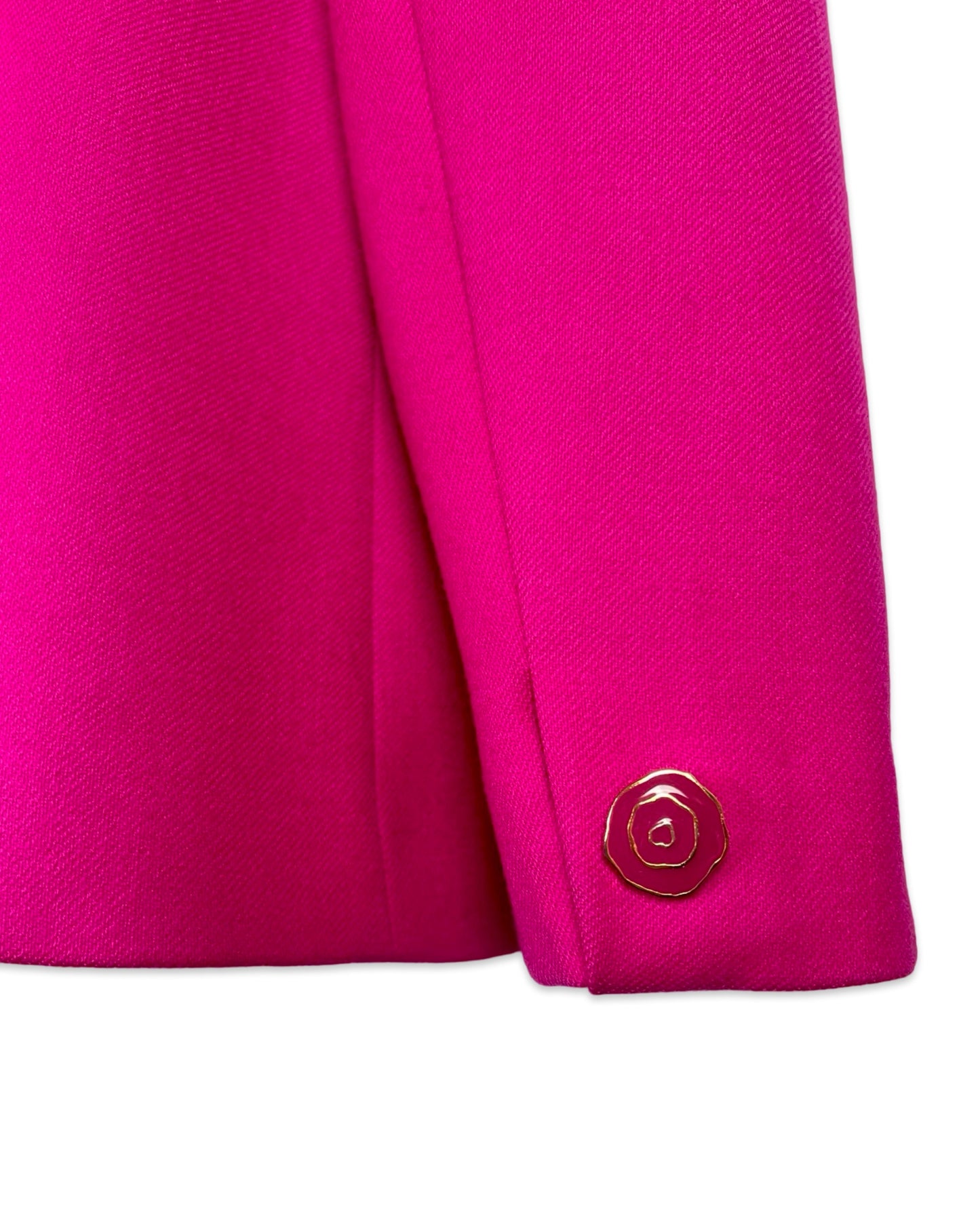 Fuchsia wollen blazer - M