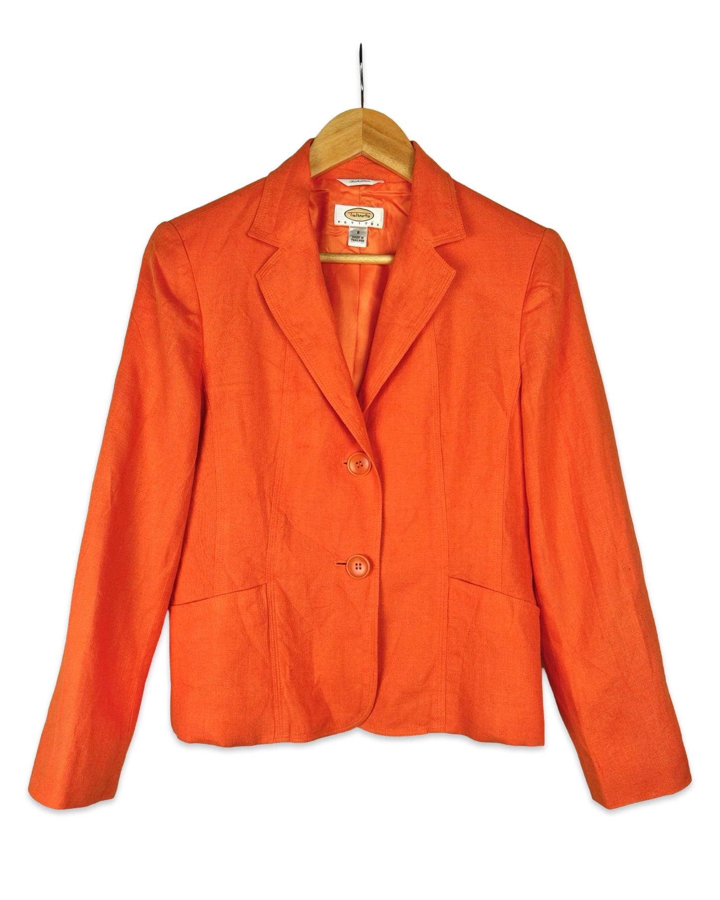 Linnen oranje blazer - S