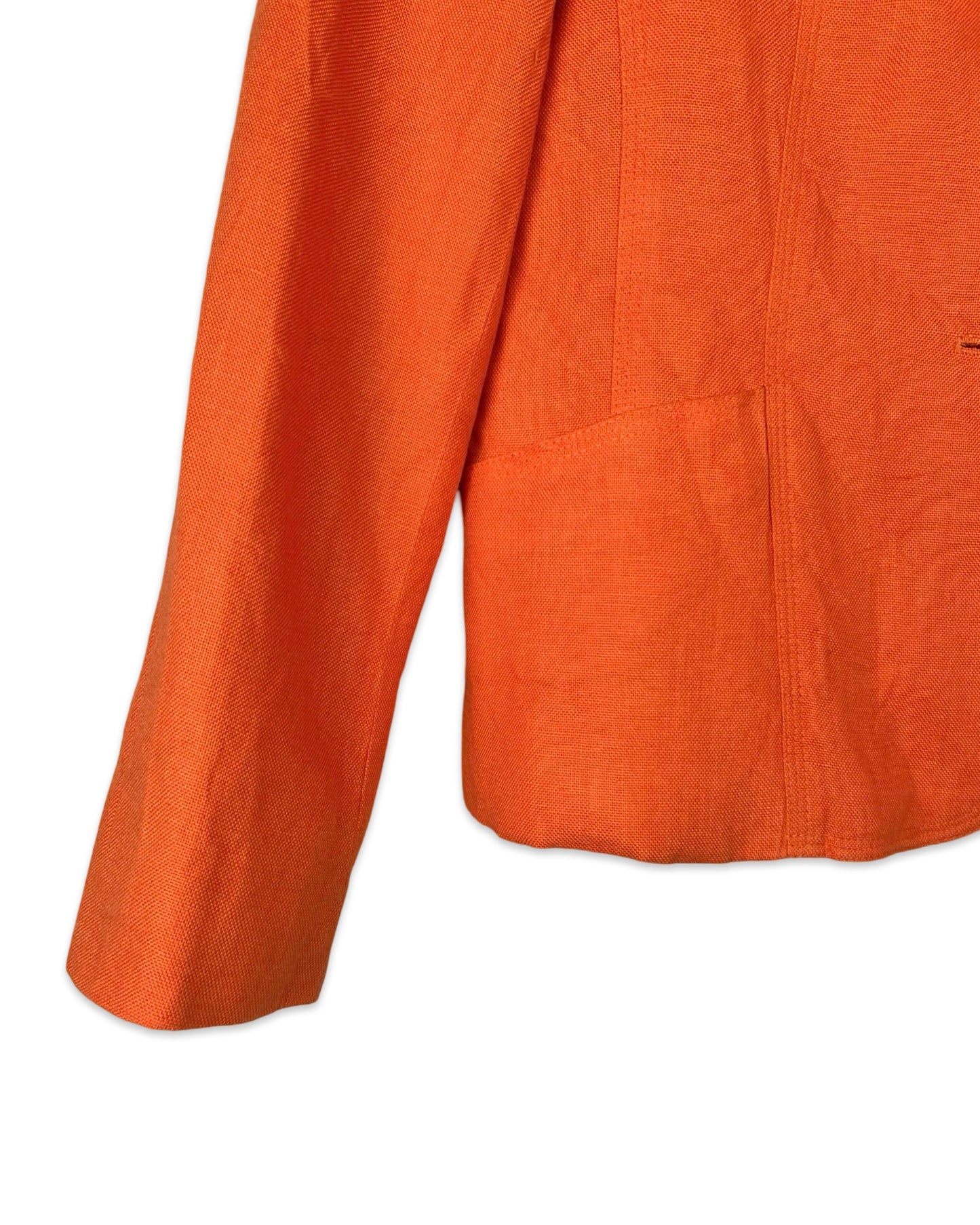 Linnen oranje blazer - S