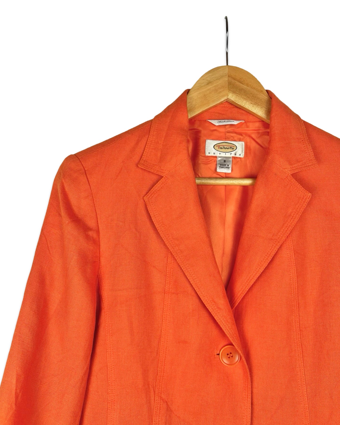 Linnen oranje blazer - S