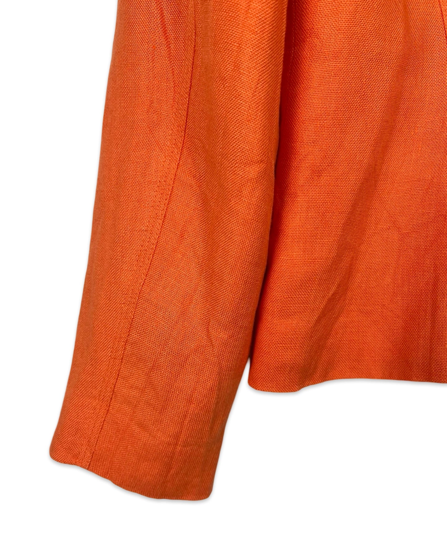 Linnen oranje blazer - S