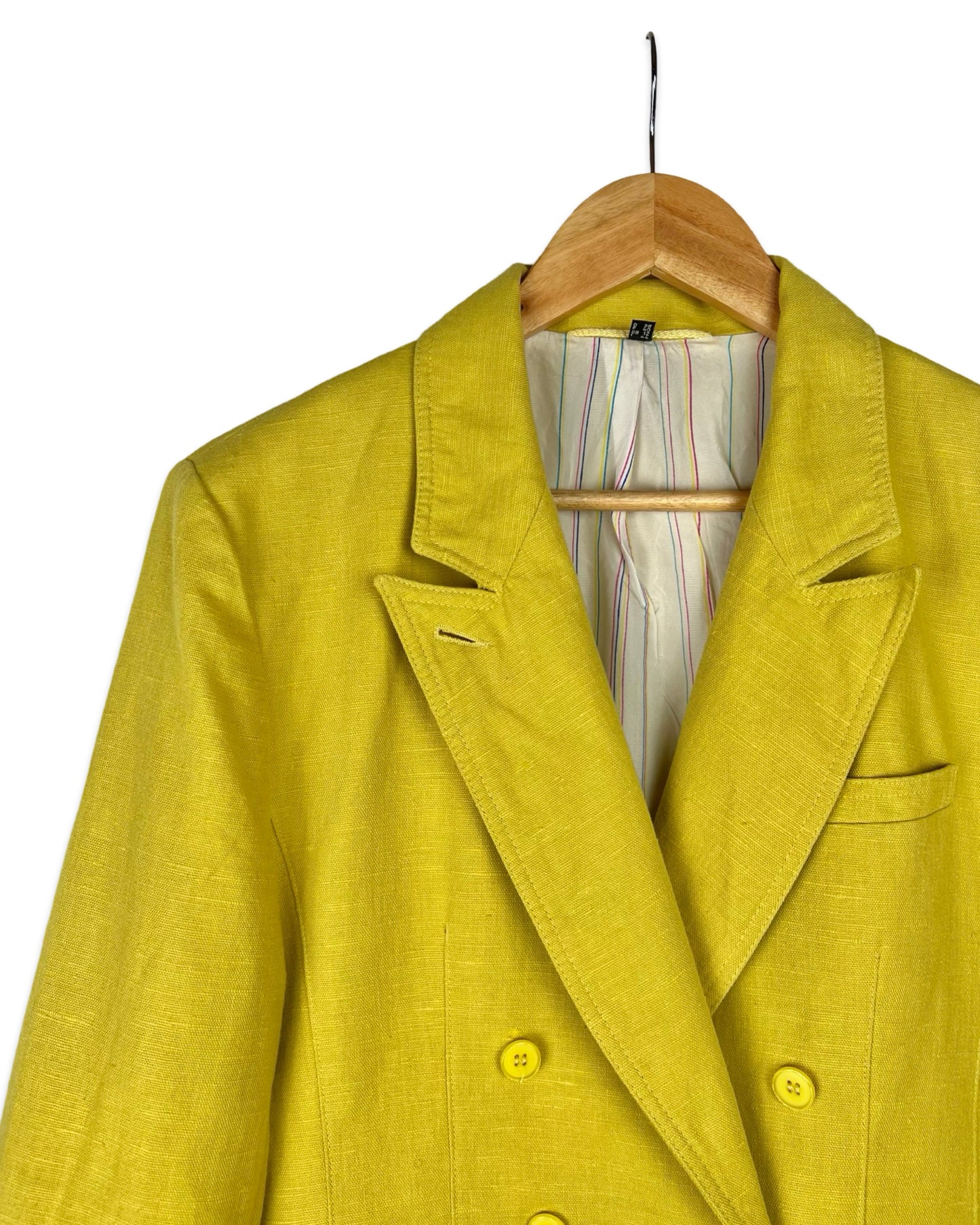 Lime doublebreasted blazer - S
