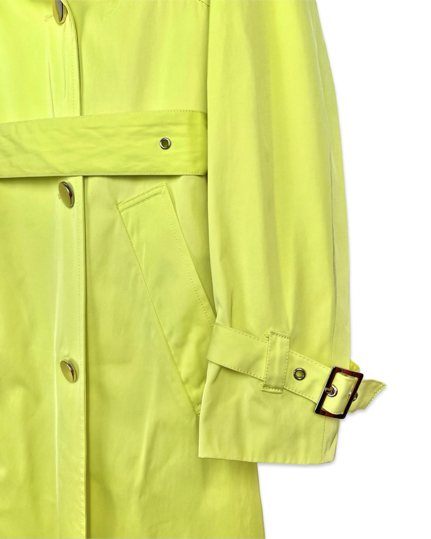 Highlighter gele trenchcoat - S