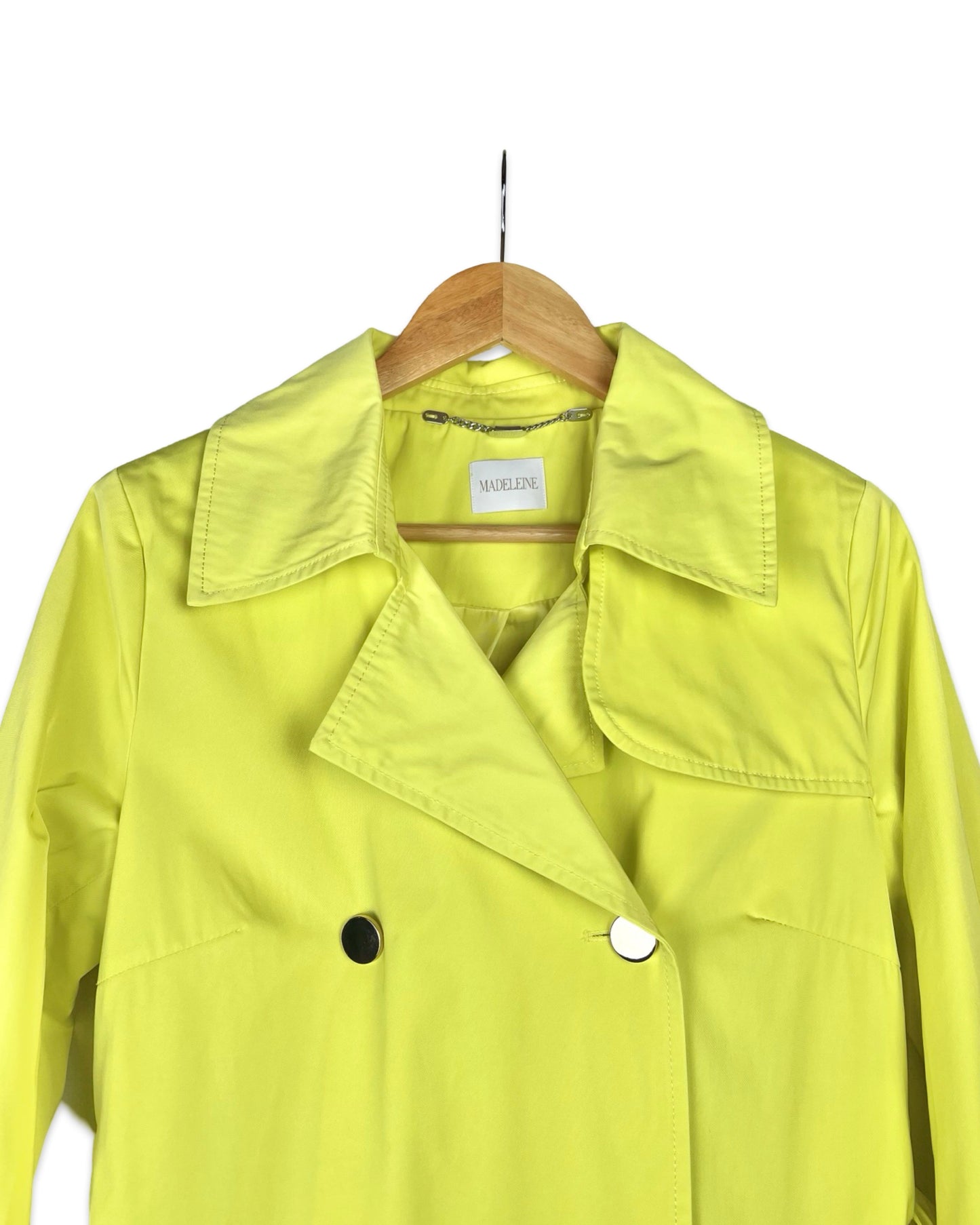 Highlighter gele trenchcoat - S