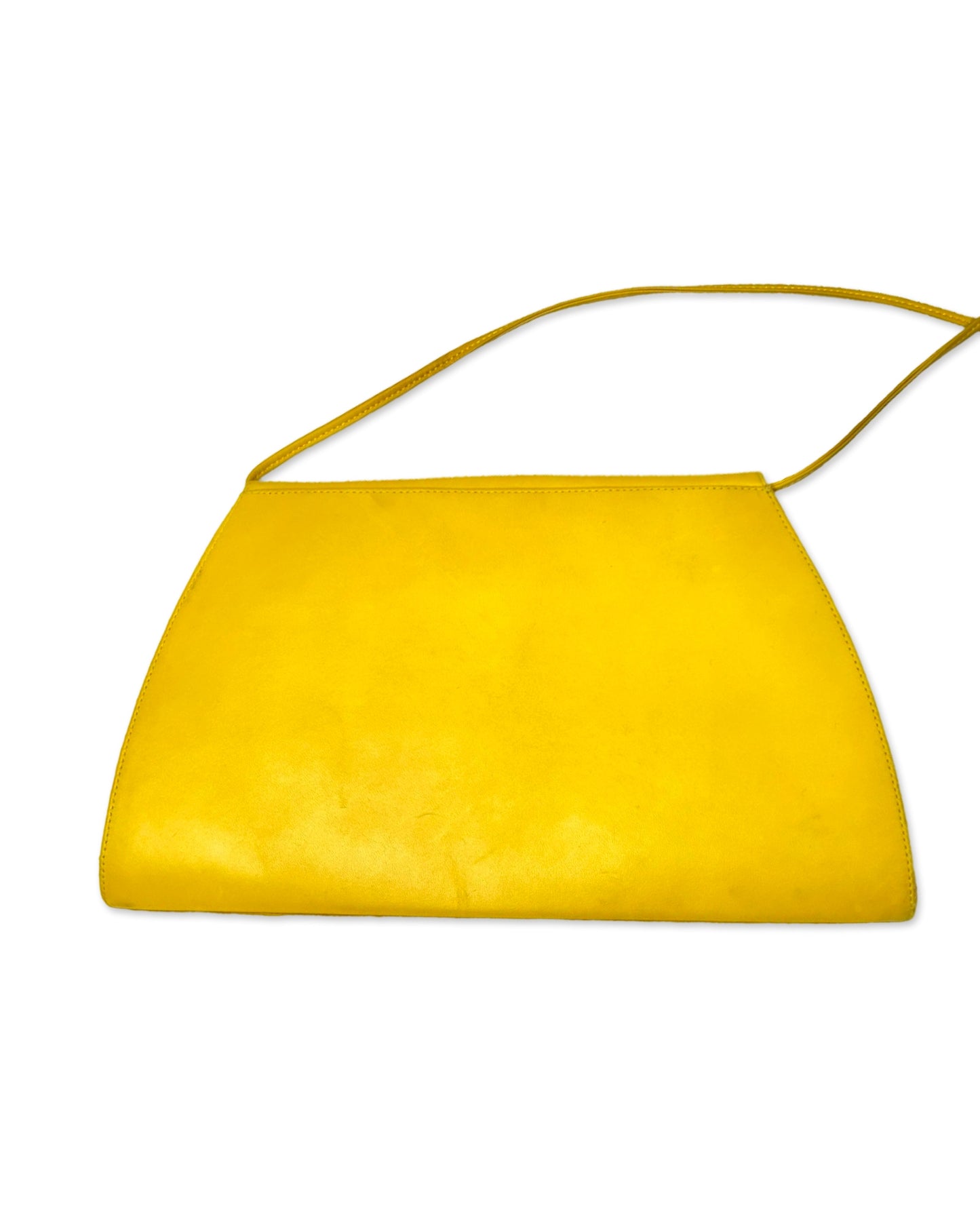 Vintage okergele leren tas