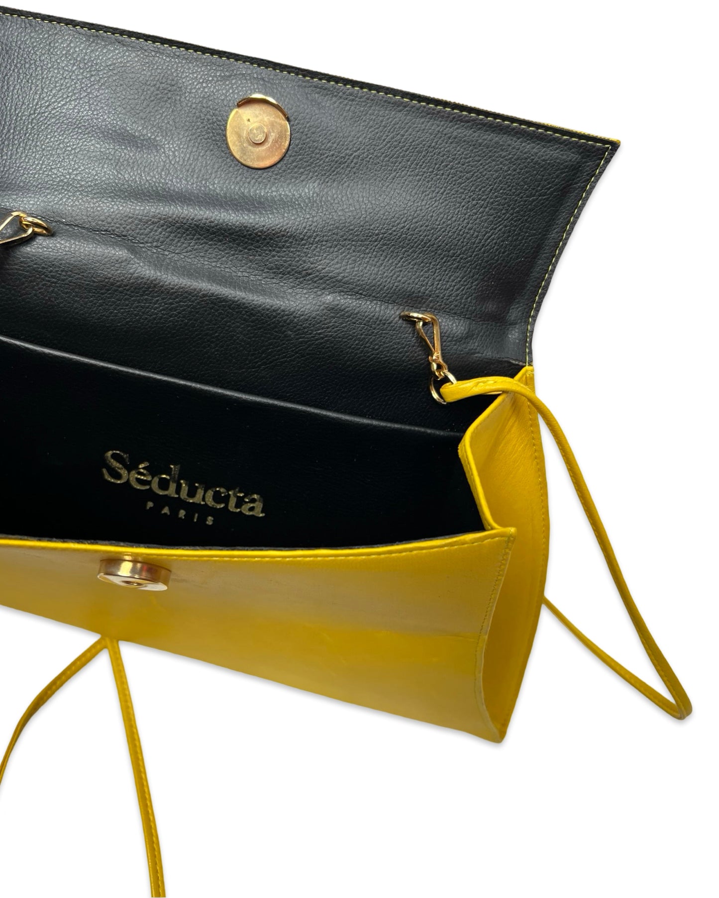 Vintage okergele leren tas