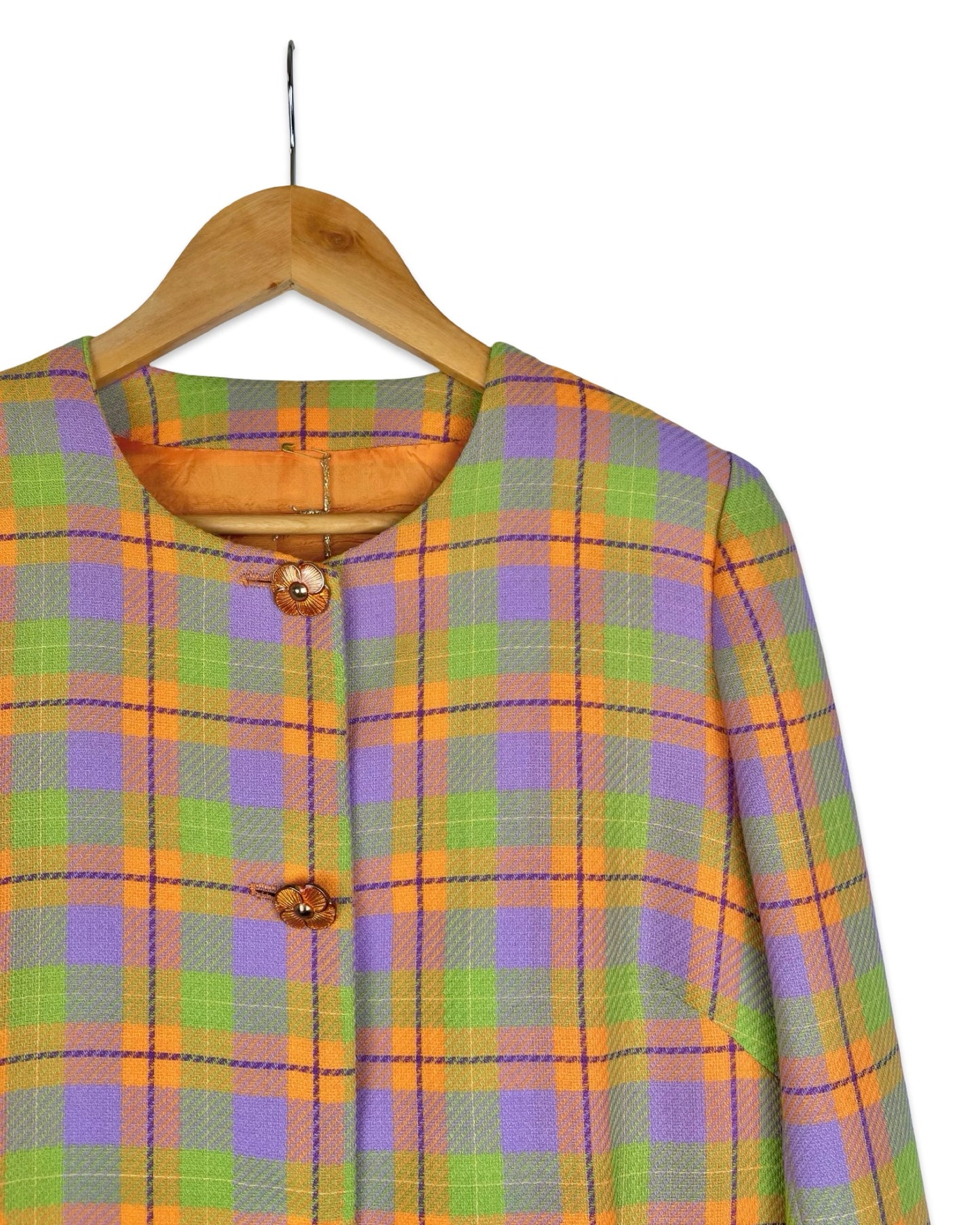 Checked wool vintage blazer - S/M