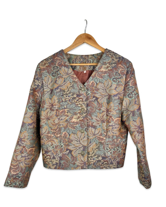 Vintage jacquard blazer - M
