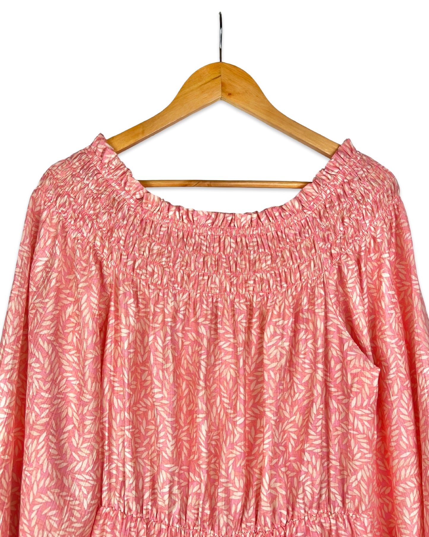 Salmon pink bohemian dress - M