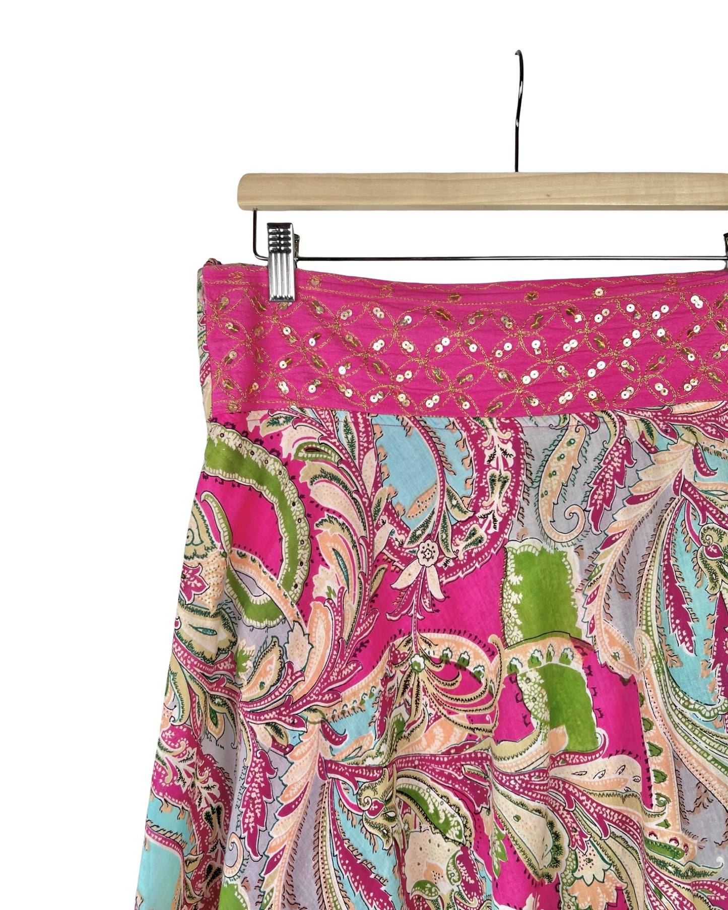 Vintage paisley wikkelrok - M/L