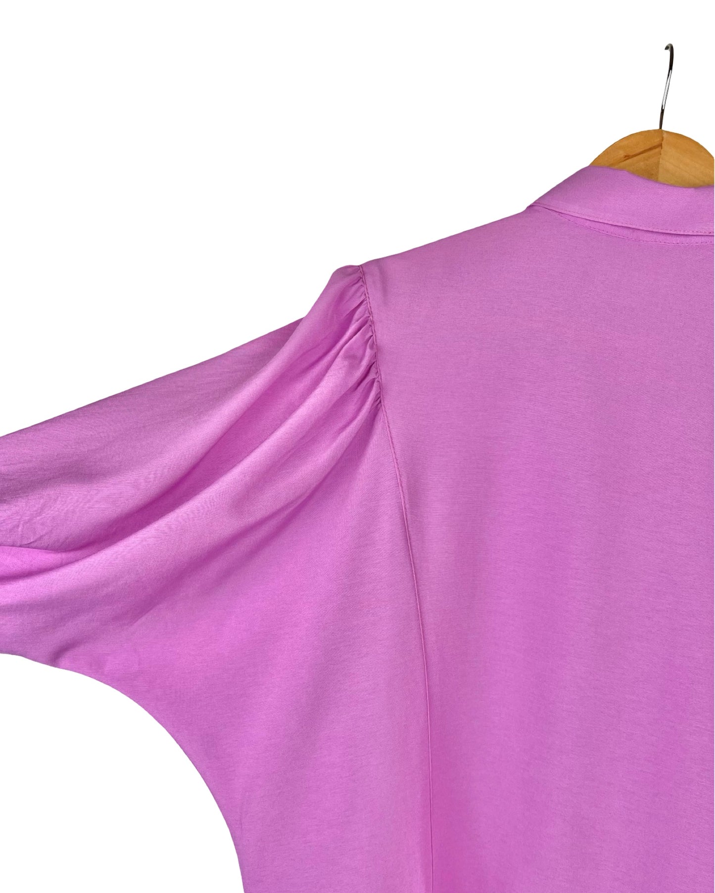 Vintage lila blouse met vleermuismouwen - L