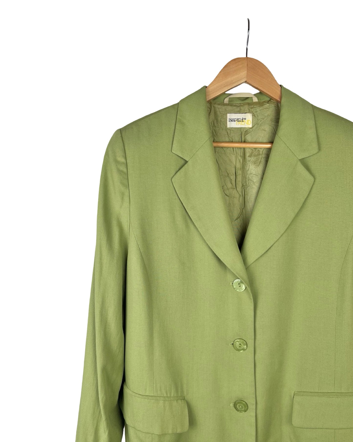 Lichtgroene vintage blazer - L/XL