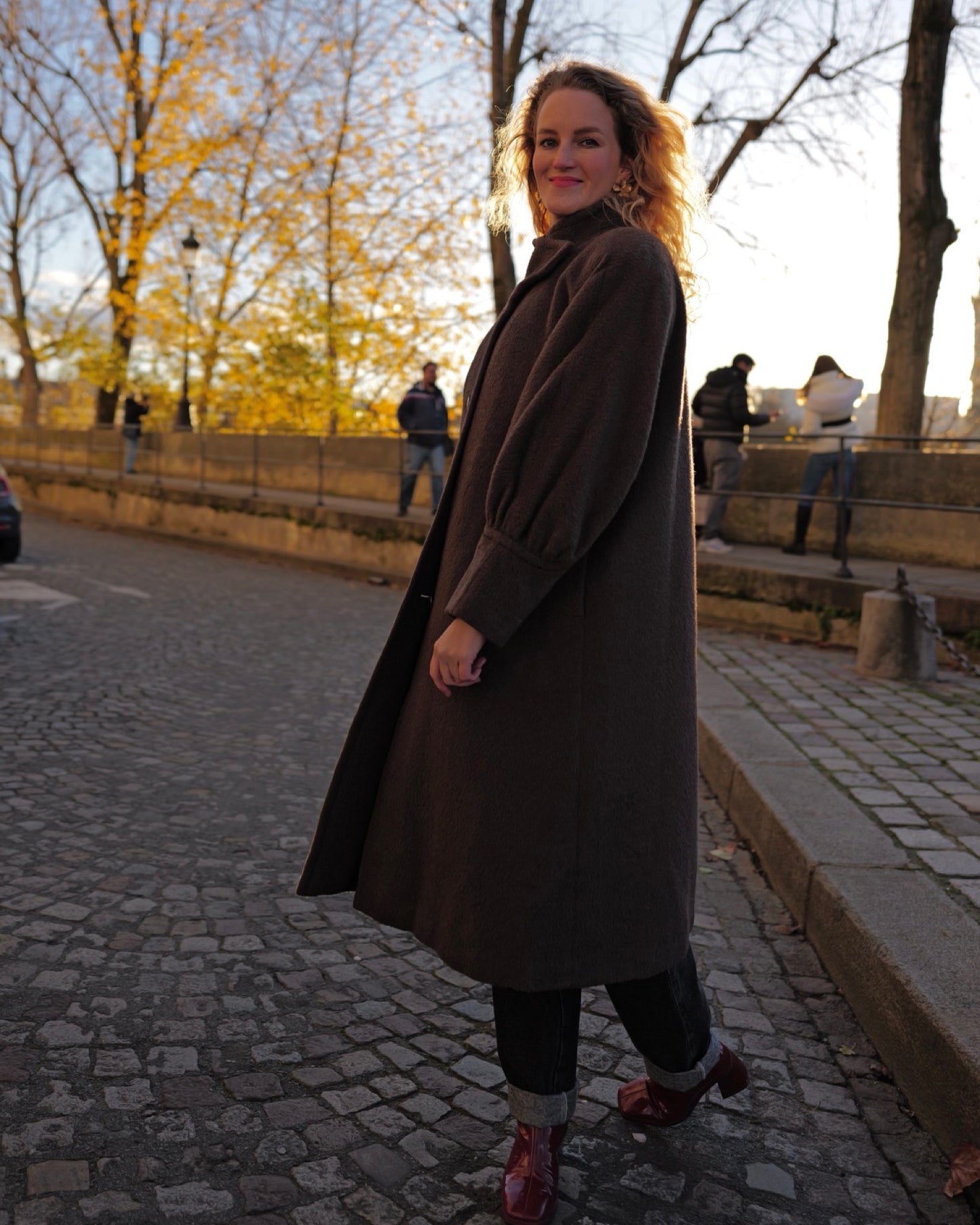 Vintage mantel taupe - L